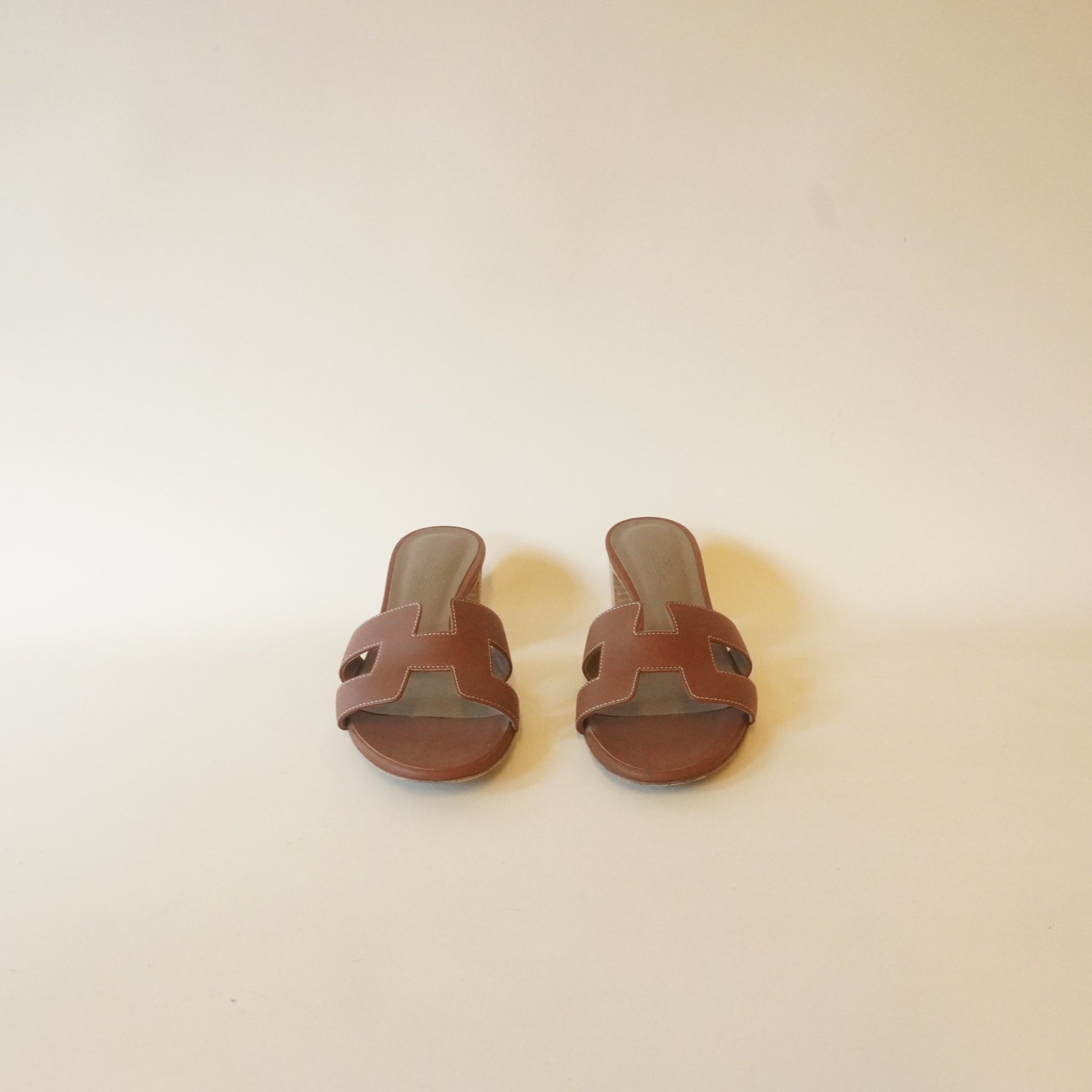 PRE-OWNED Brown Oasis Sandals (Size 37)