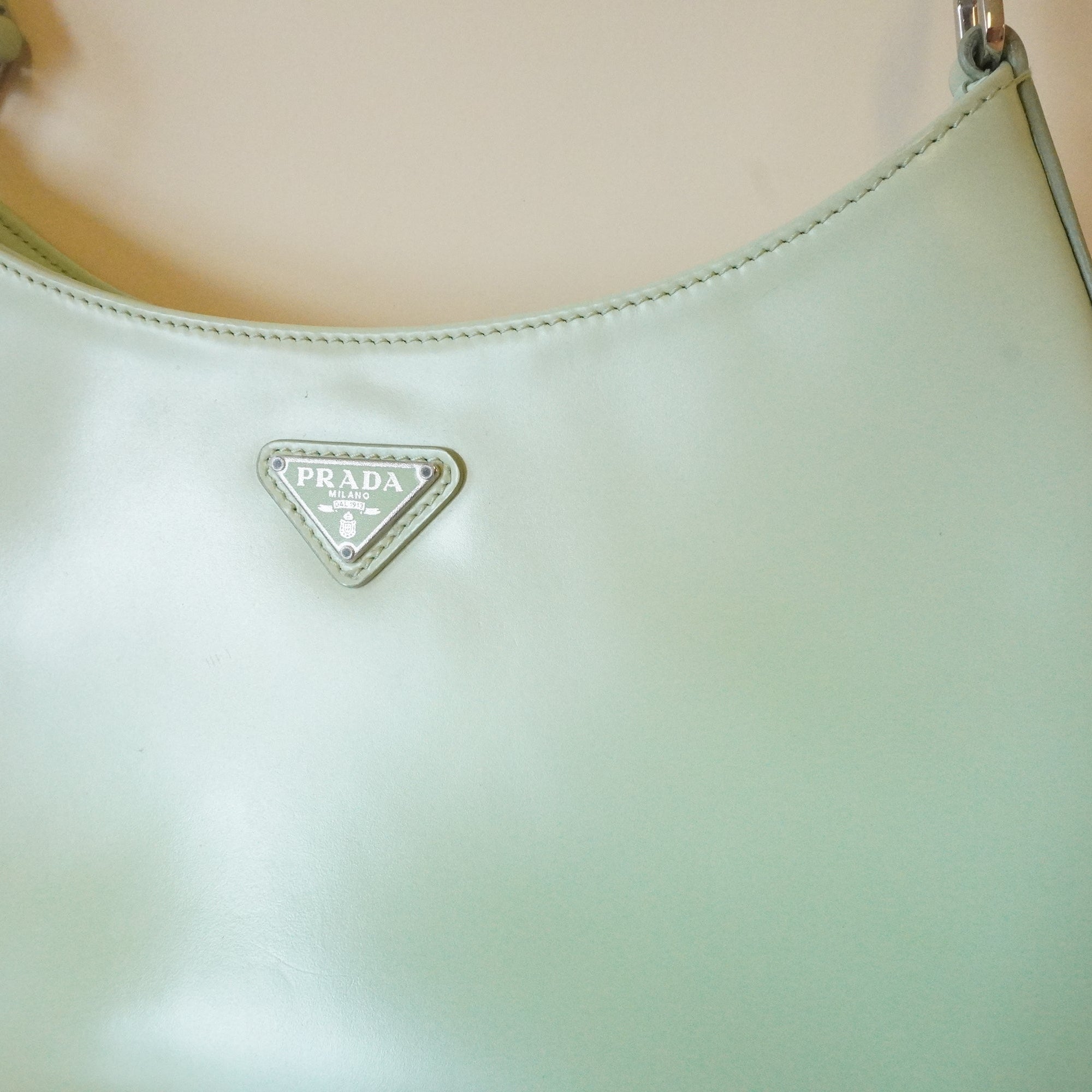 PRE-OWNED Spazzolato Cleo Shoulder Bag Acqua