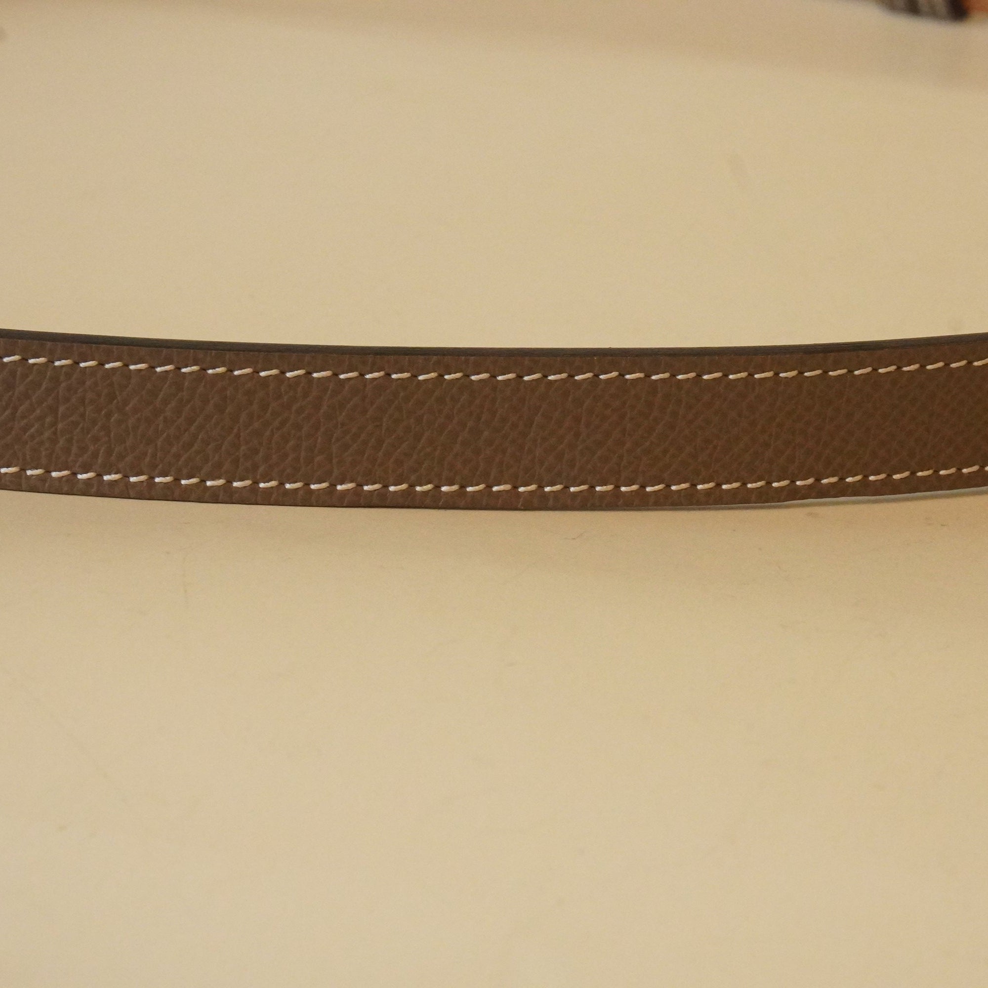 PRE-OWNED Epsom Kelly Belt Etoupe
