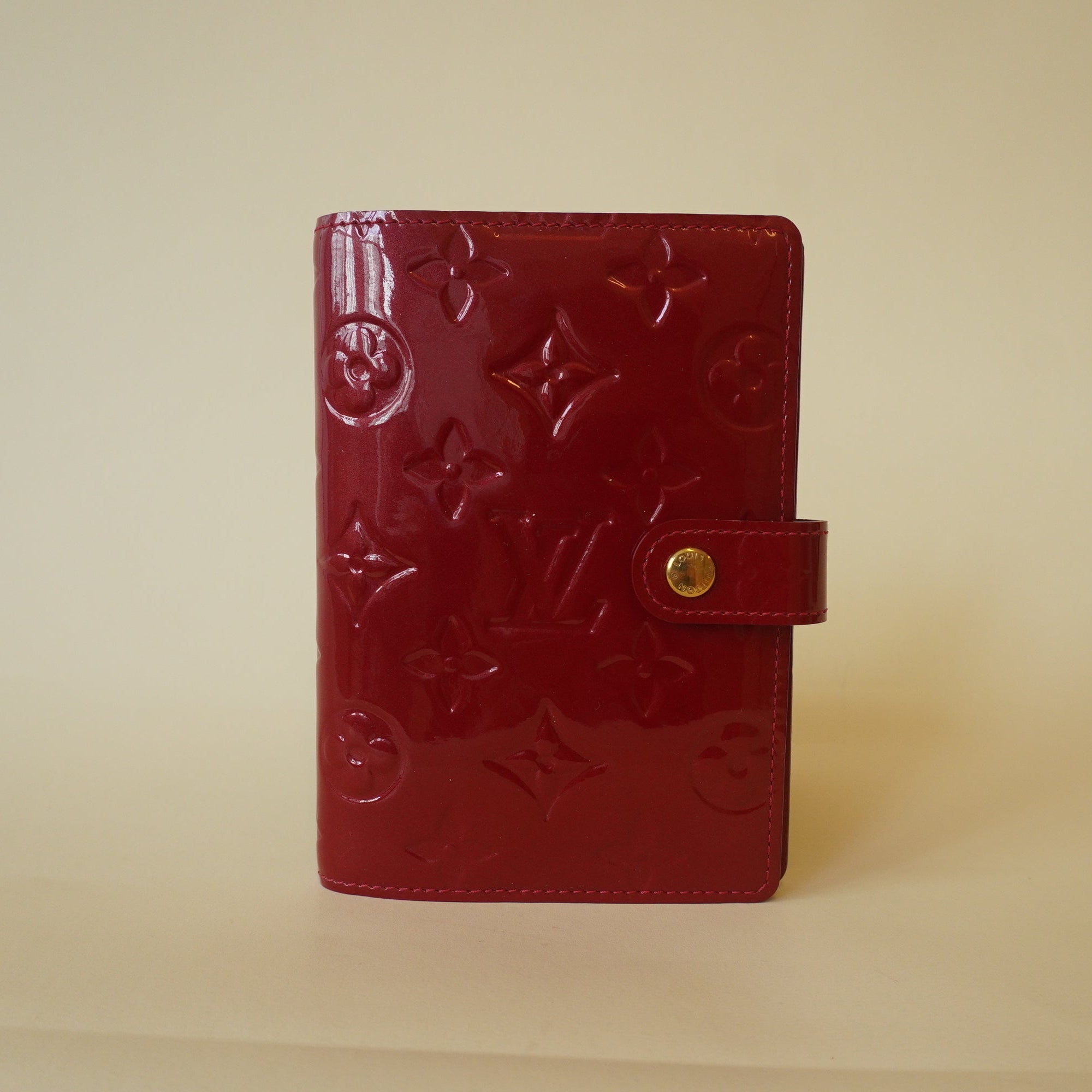 PRE-OWNED Agenda PM Monogram Vernis Rouge Red Patent Leather