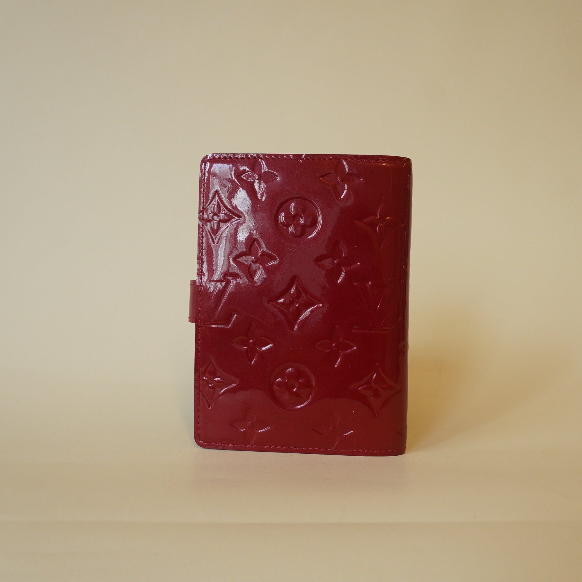 PRE-OWNED Agenda PM Monogram Vernis Rouge Red Patent Leather