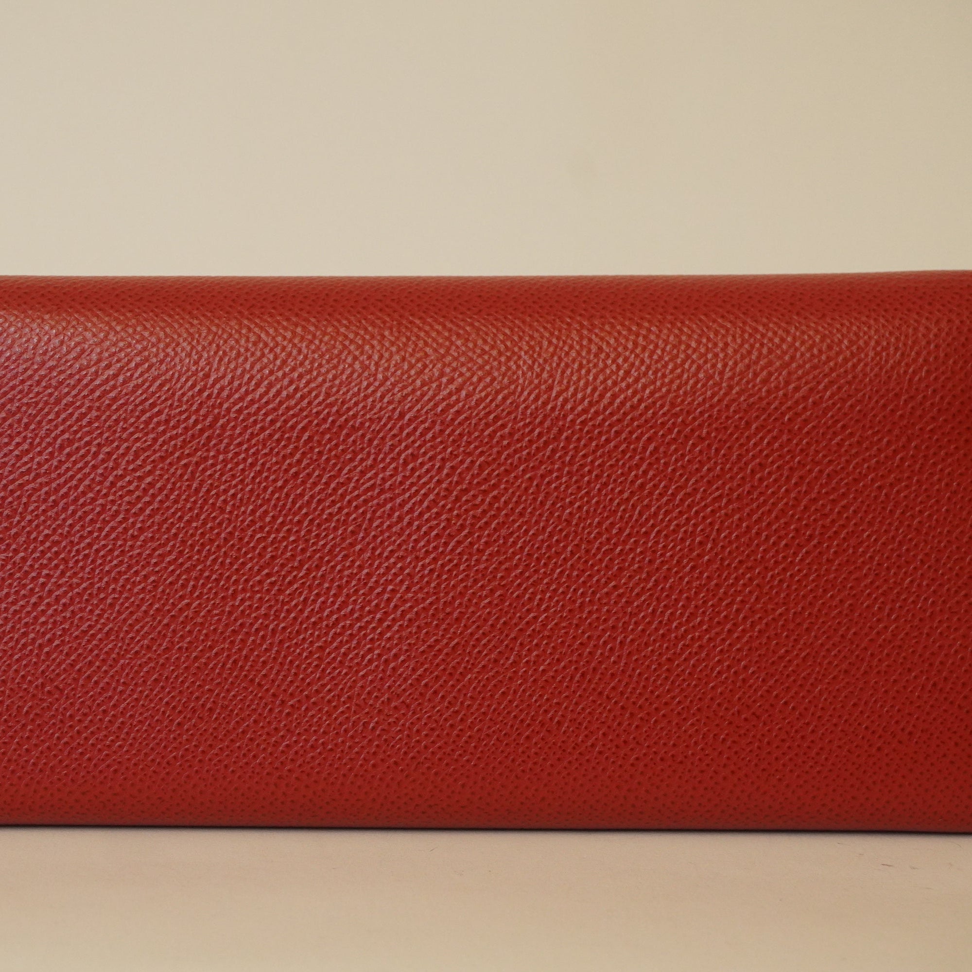 PRE-OWNED Gancini Long Wallet Red Leather