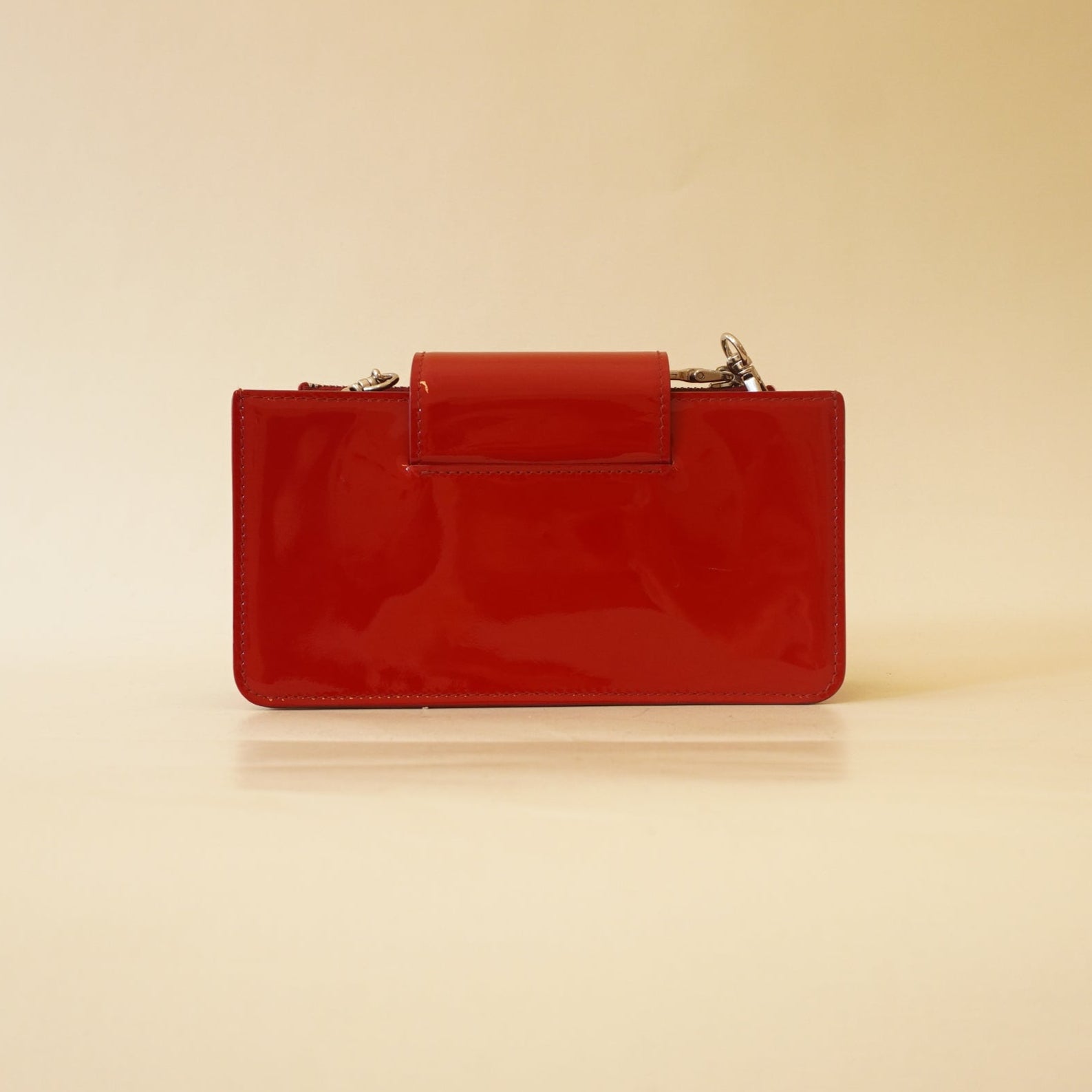 PRE-OWNED Red Vernis Wallet on Chain Bag or Crossbody