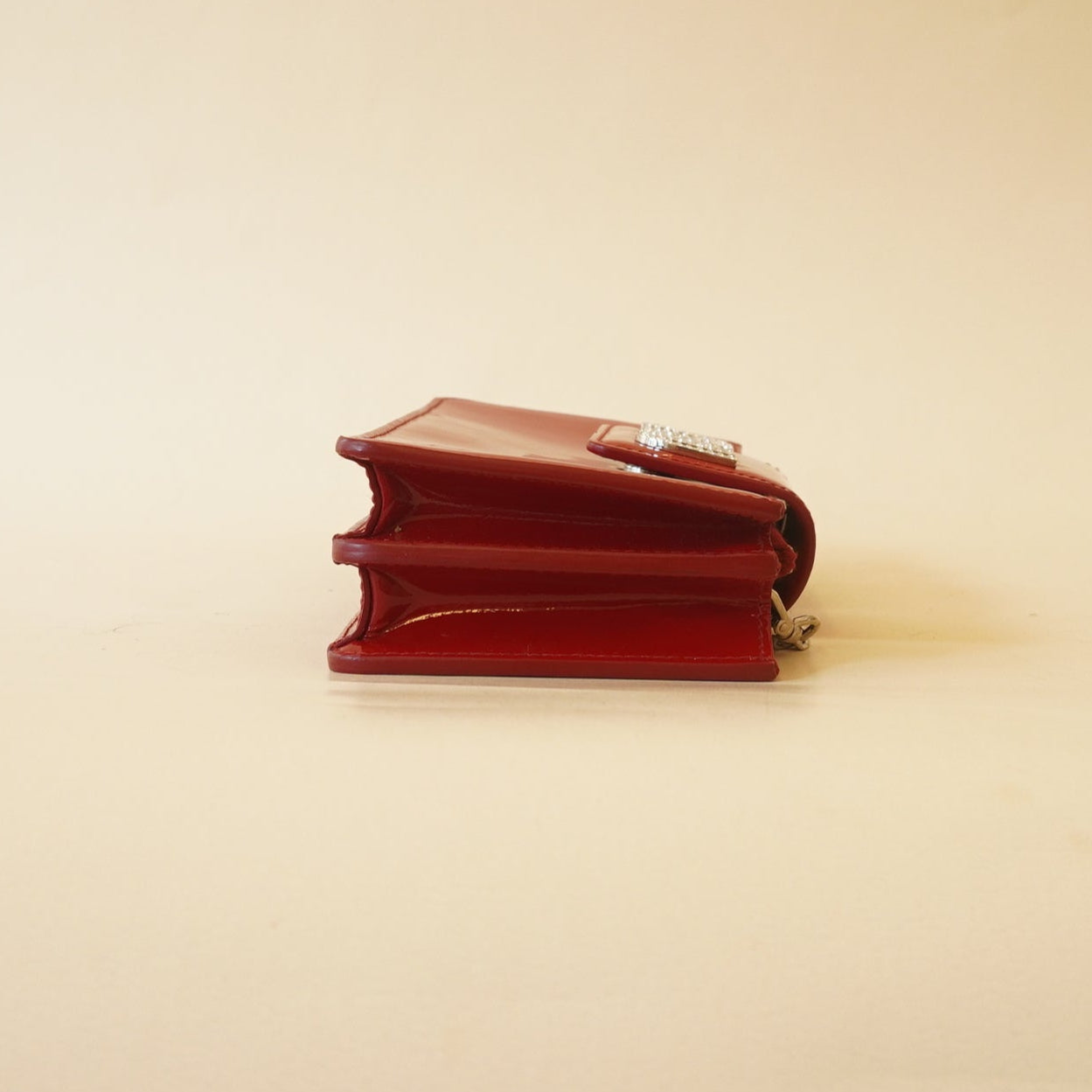 PRE-OWNED Red Vernis Wallet on Chain Bag or Crossbody