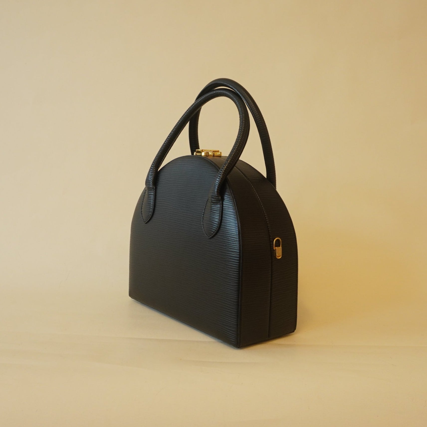 PRE-OWNED Epi Leather Mini Handbag Black Or Shoulder Bag