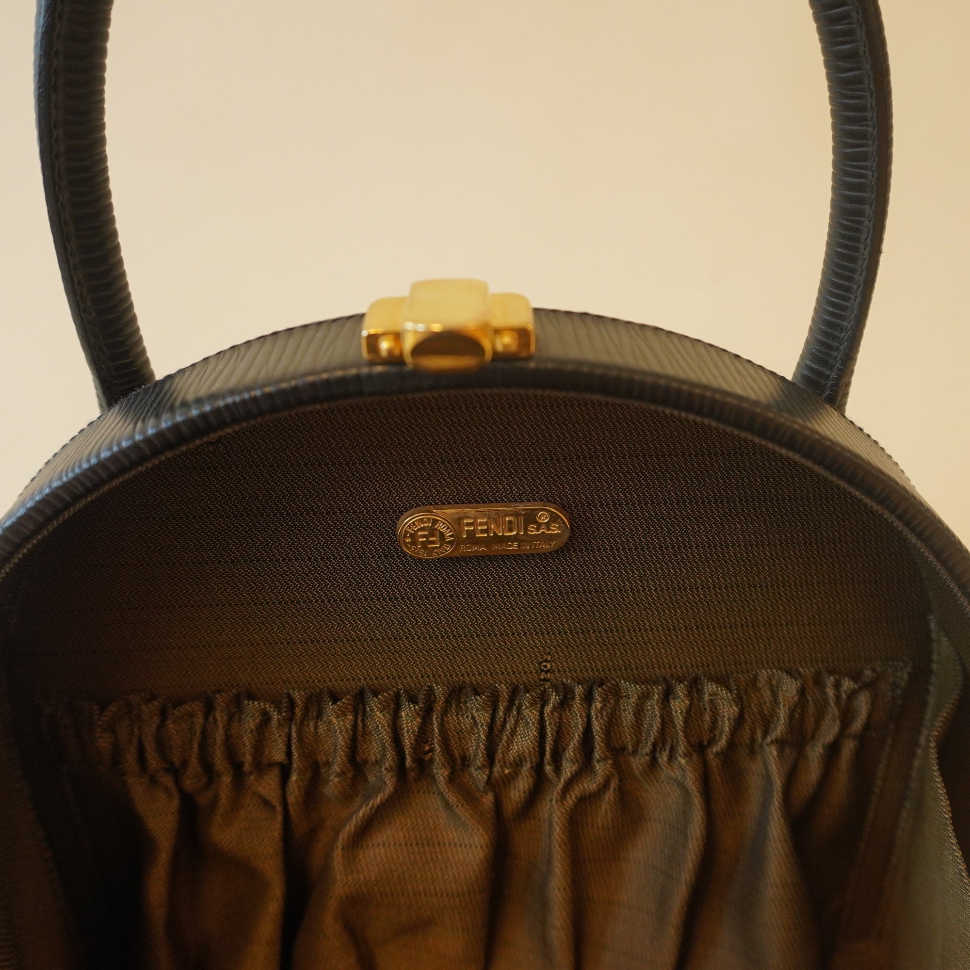 PRE-OWNED Epi Leather Mini Handbag Black Or Shoulder Bag