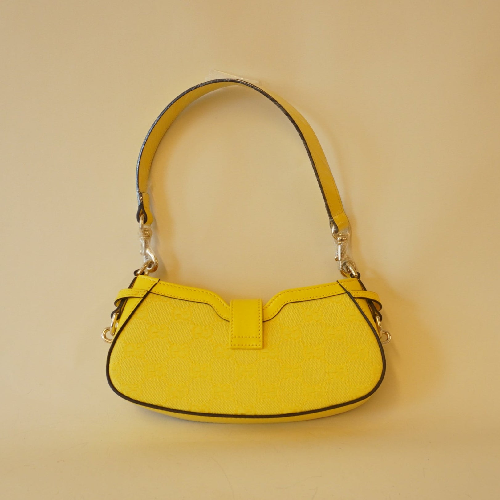 PRE-OWNED Yellow Mini Moon Side Shoulder Bag