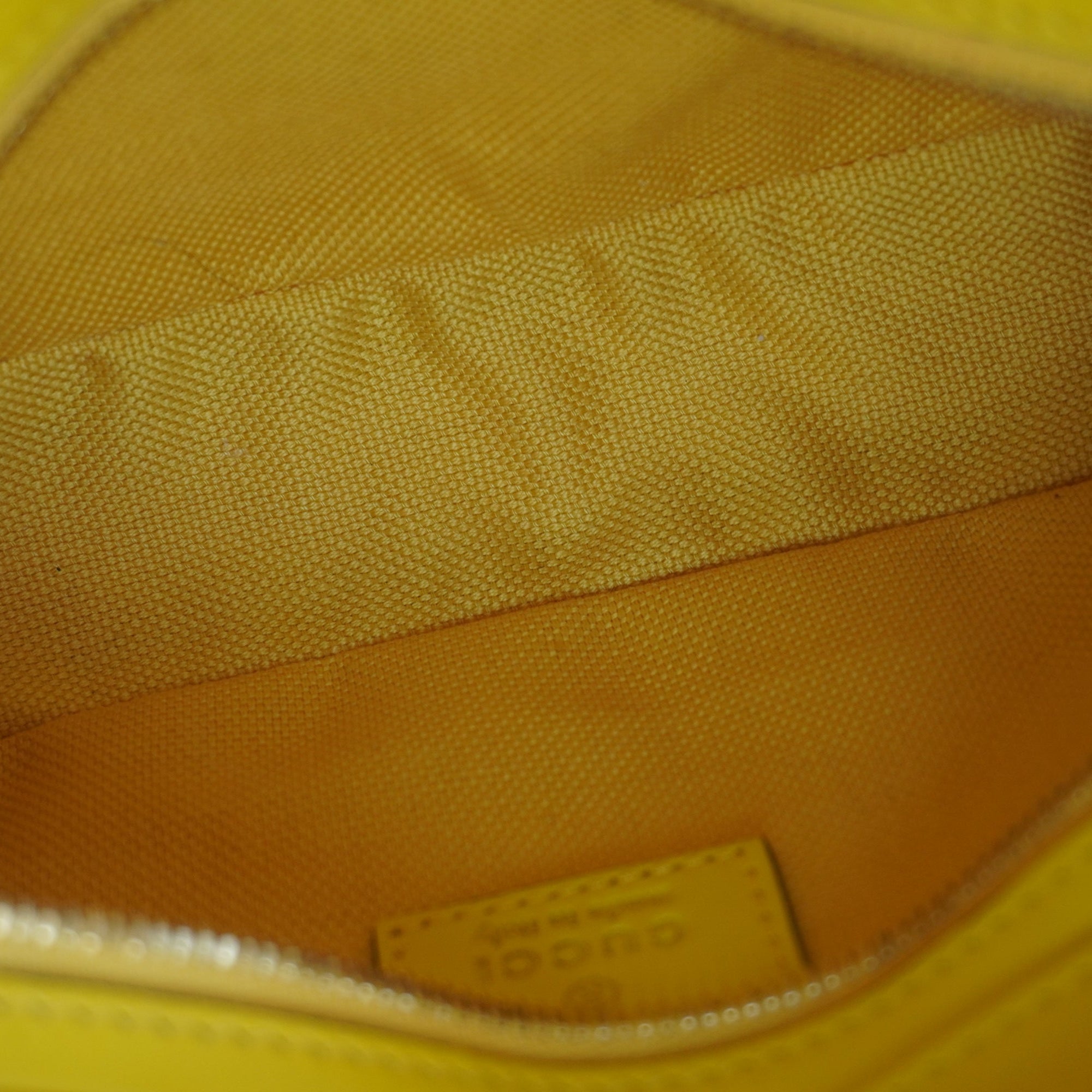 PRE-OWNED Yellow Mini Moon Side Shoulder Bag