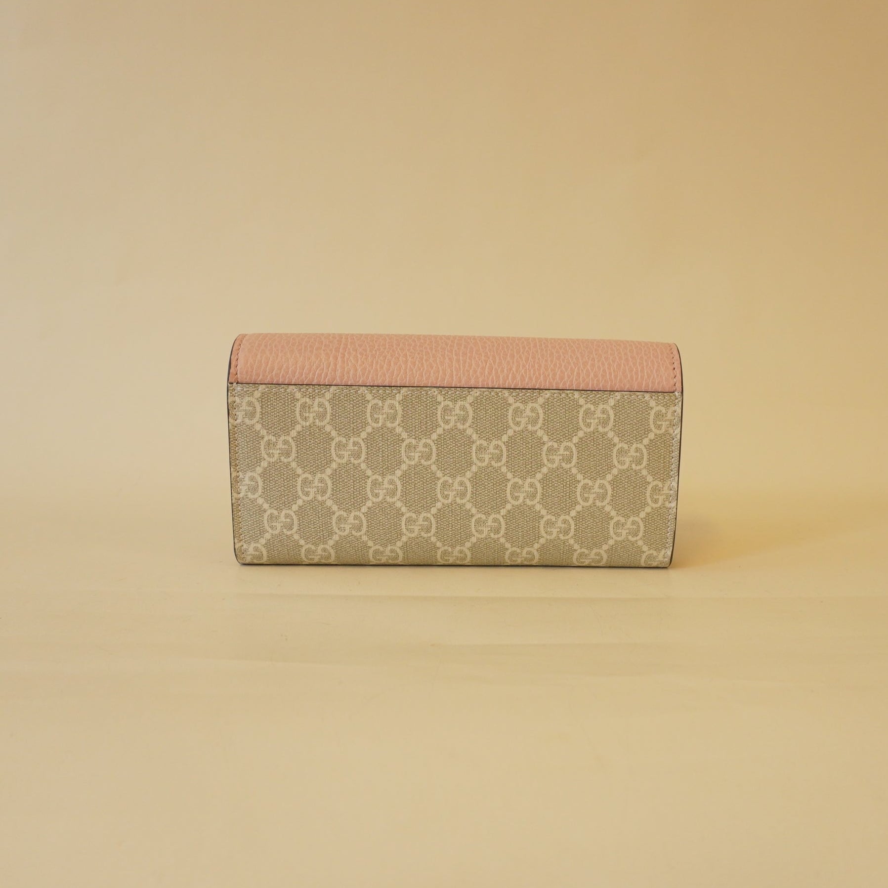 PRE-OWNED GG Pink Bicolor Continental Wallet on a Chain Crossbody Bag