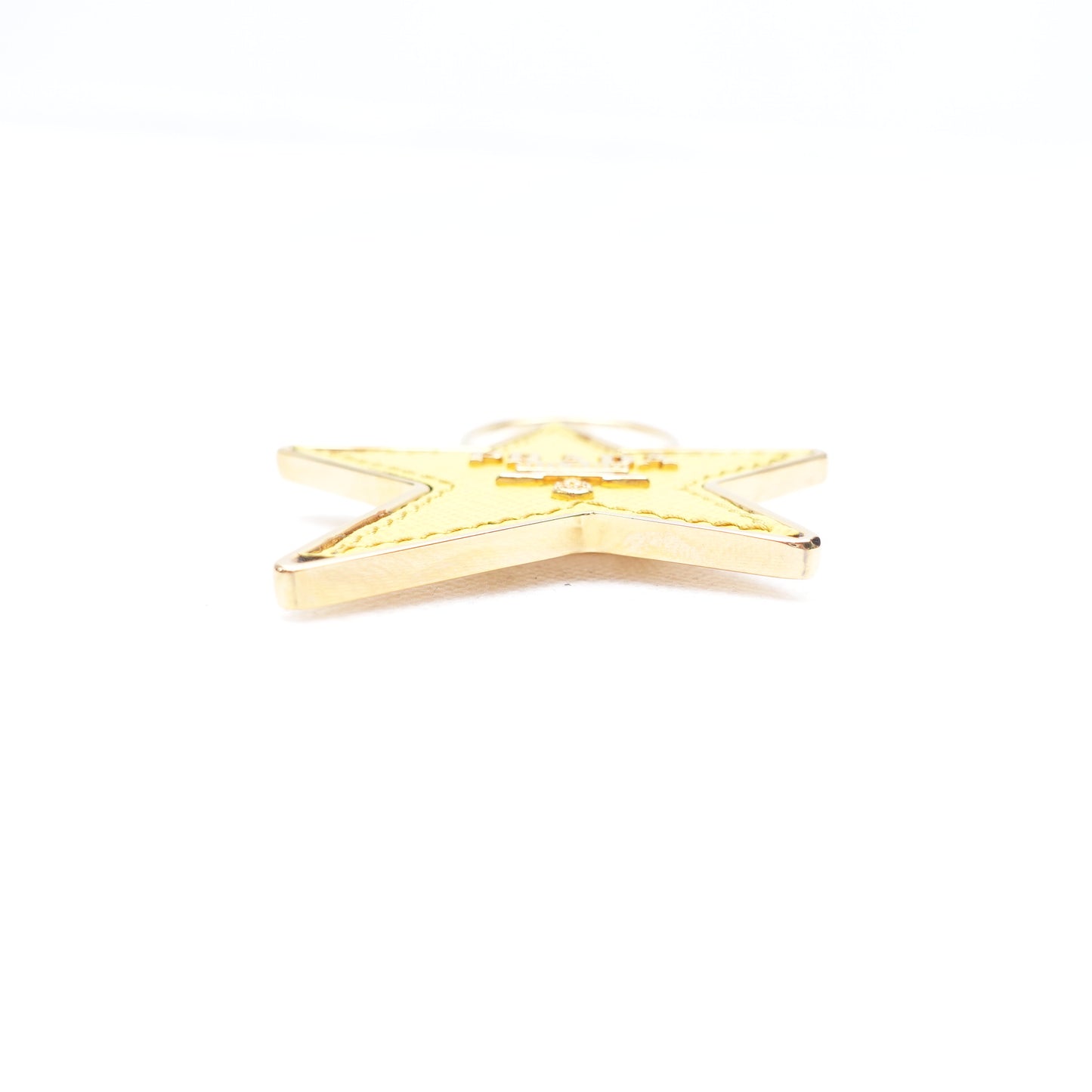 PRE-OWNED Saffiano Yellow Star Bag Charm