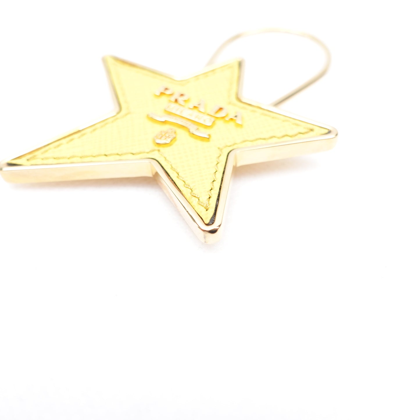 PRE-OWNED Saffiano Yellow Star Bag Charm