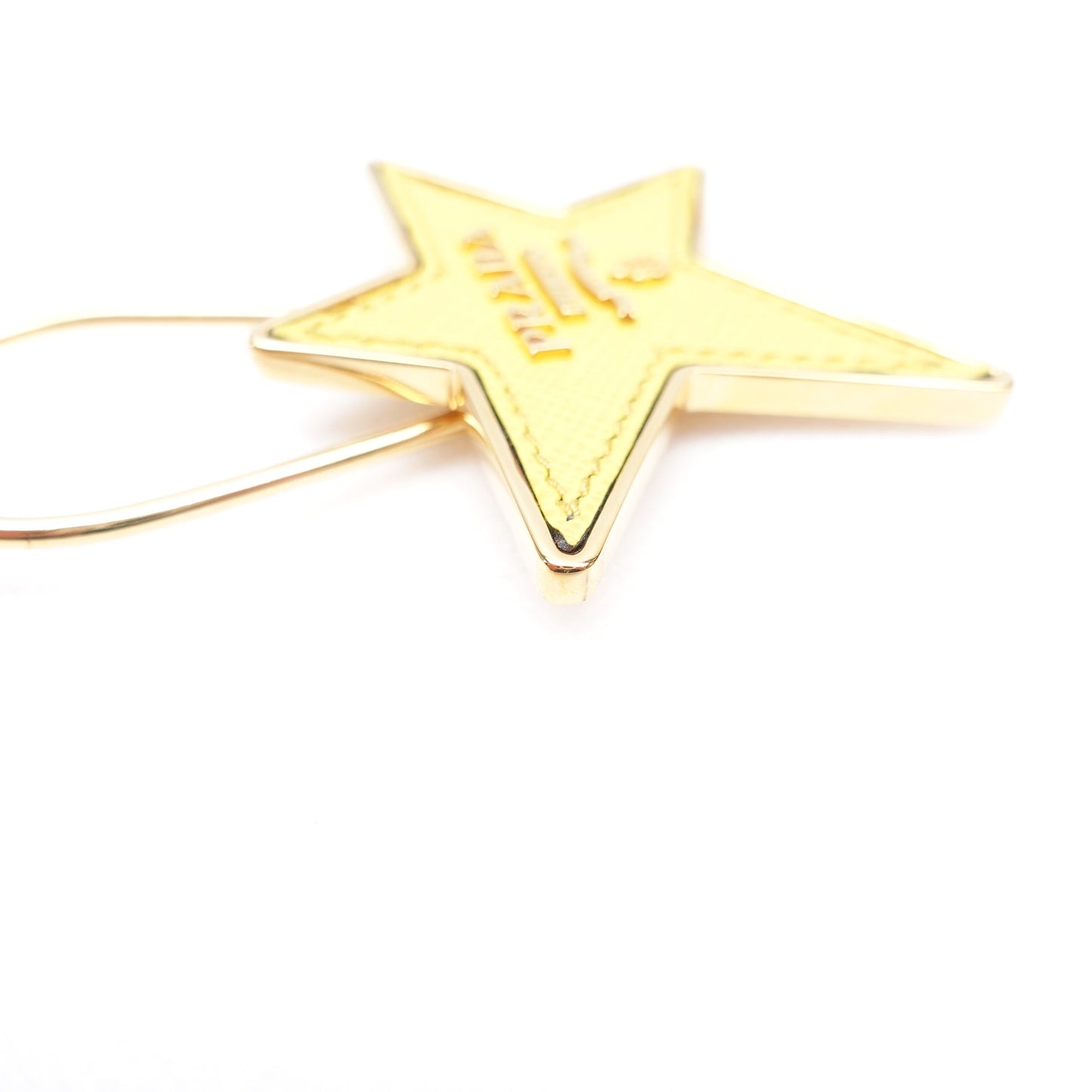 PRE-OWNED Saffiano Yellow Star Bag Charm