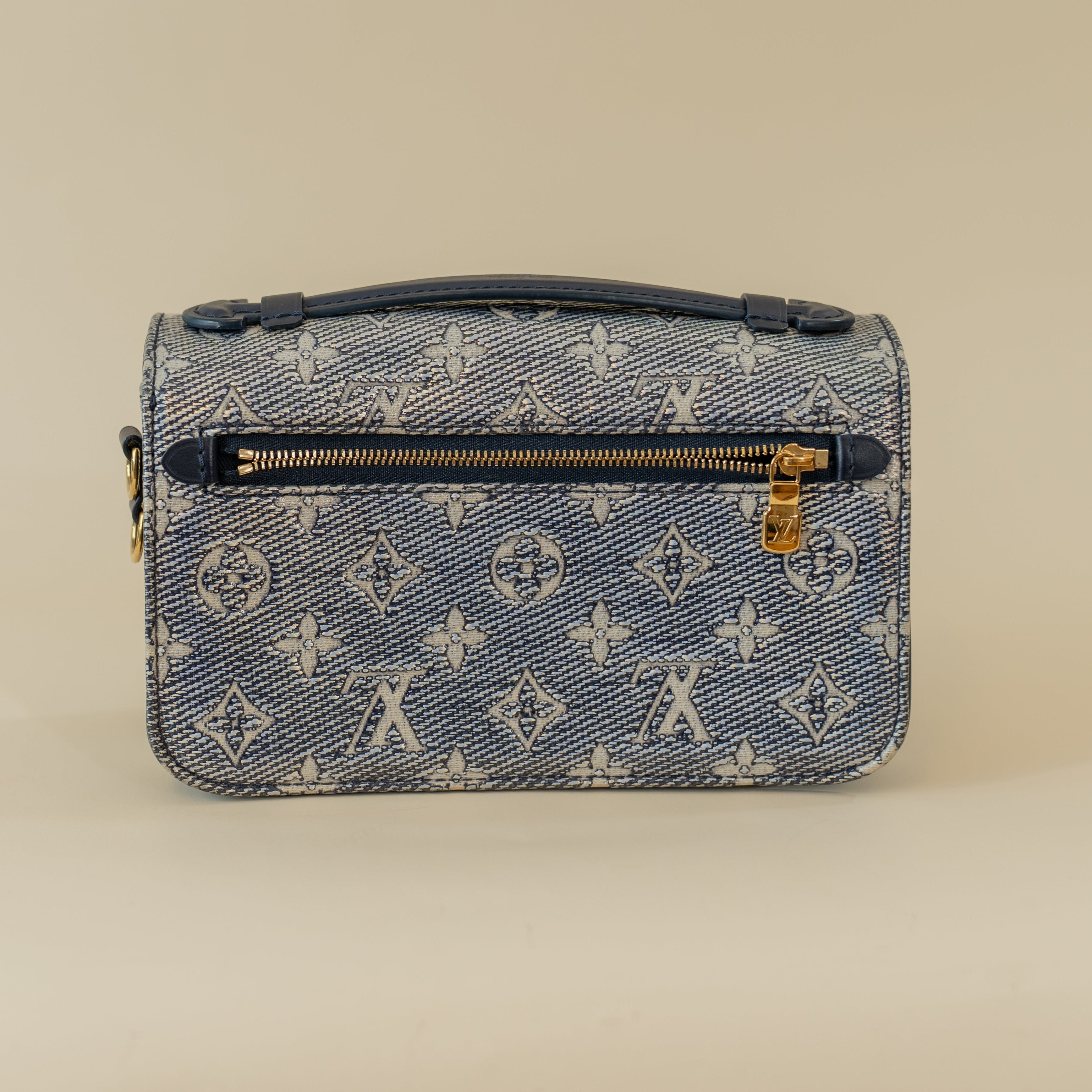 PRE-OWNED LV Monoglam Pochette Metis East West Shoulder Bag