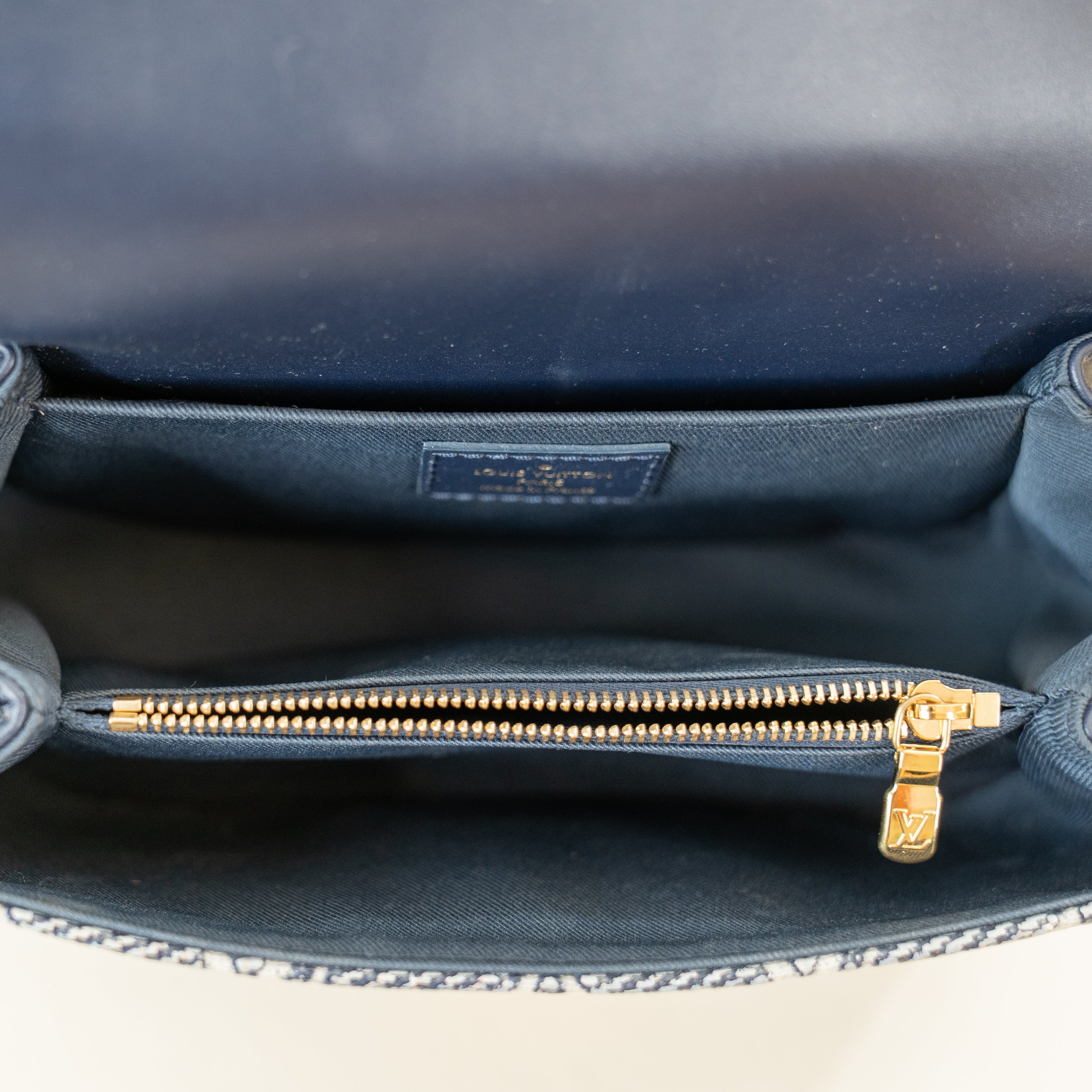 PRE-OWNED LV Monoglam Pochette Metis East West Shoulder Bag