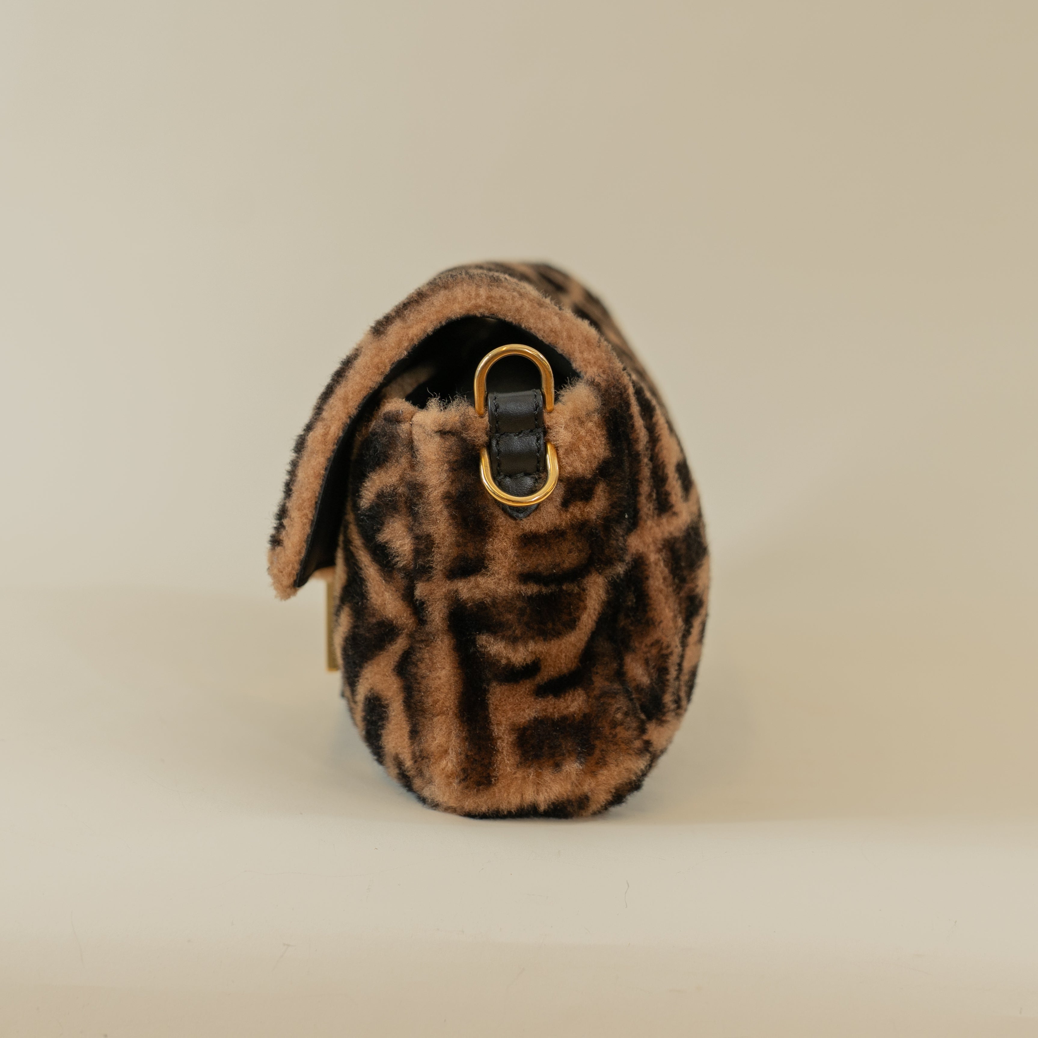 PRE-OWNED Macro FF Baguette Fur Shoulder Bag
