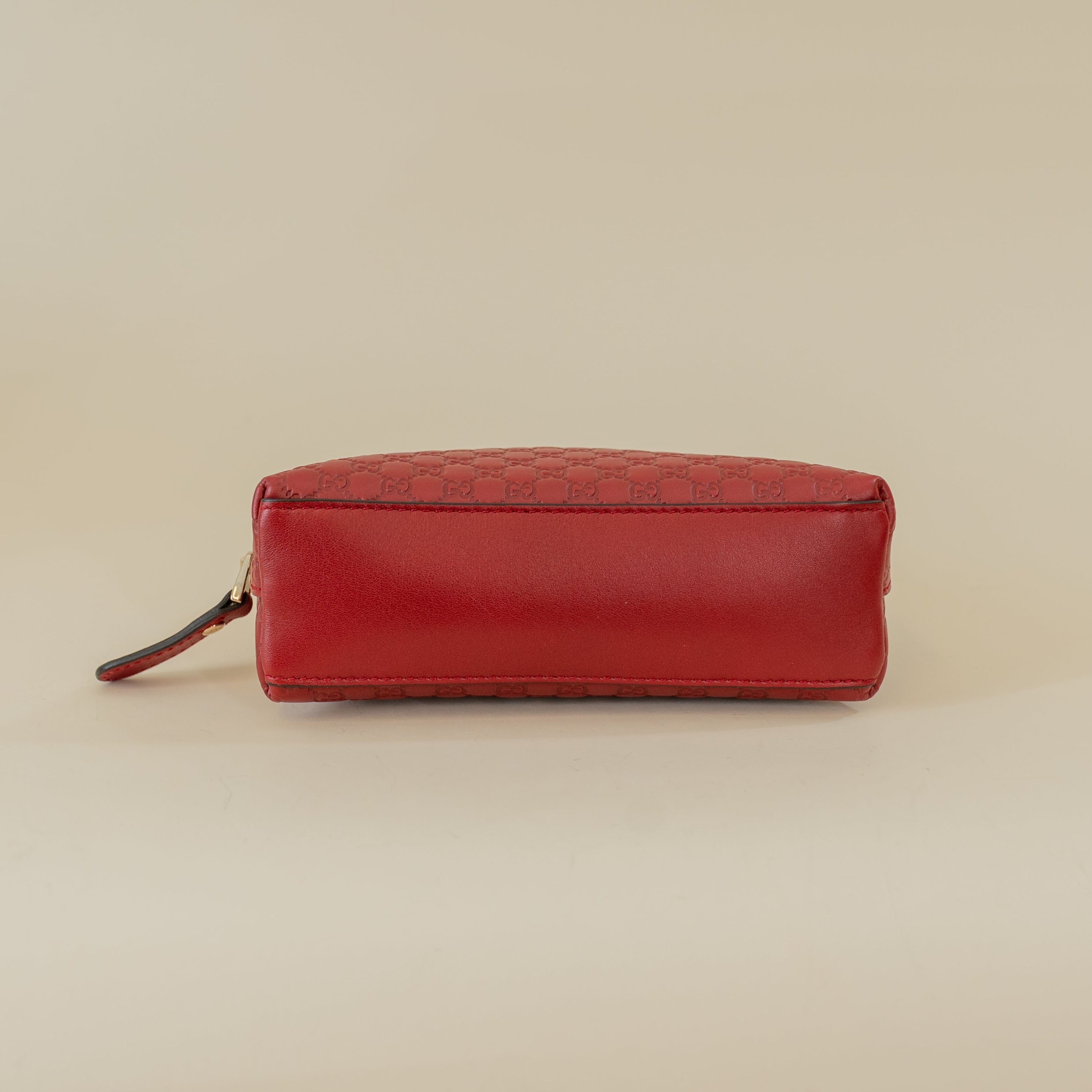 PRE-OWNED Red Microguccissima GG Cosmetic Case