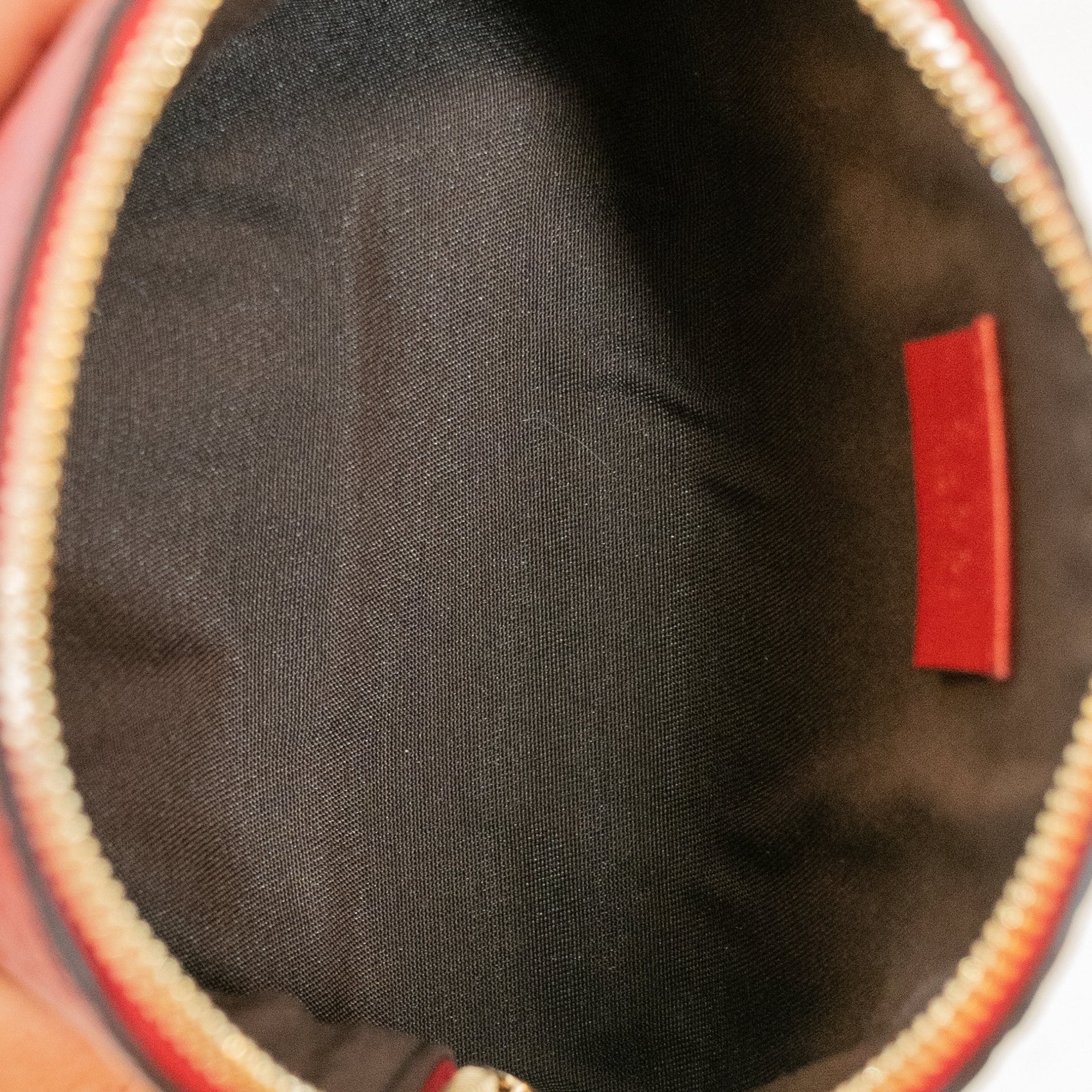 PRE-OWNED Red Microguccissima GG Cosmetic Case