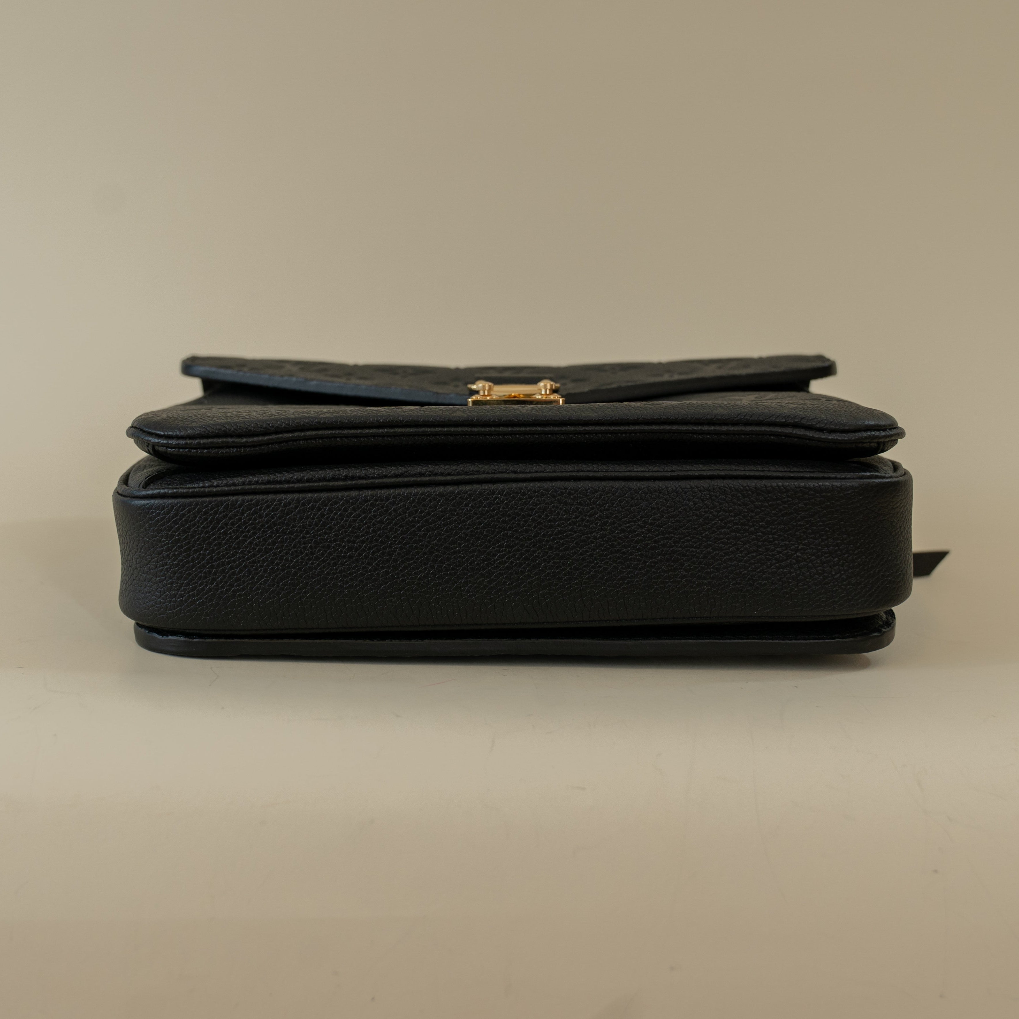 PRE-OWNED LV Black Monogram Empreinte Pochette Metis Shoulder Bag