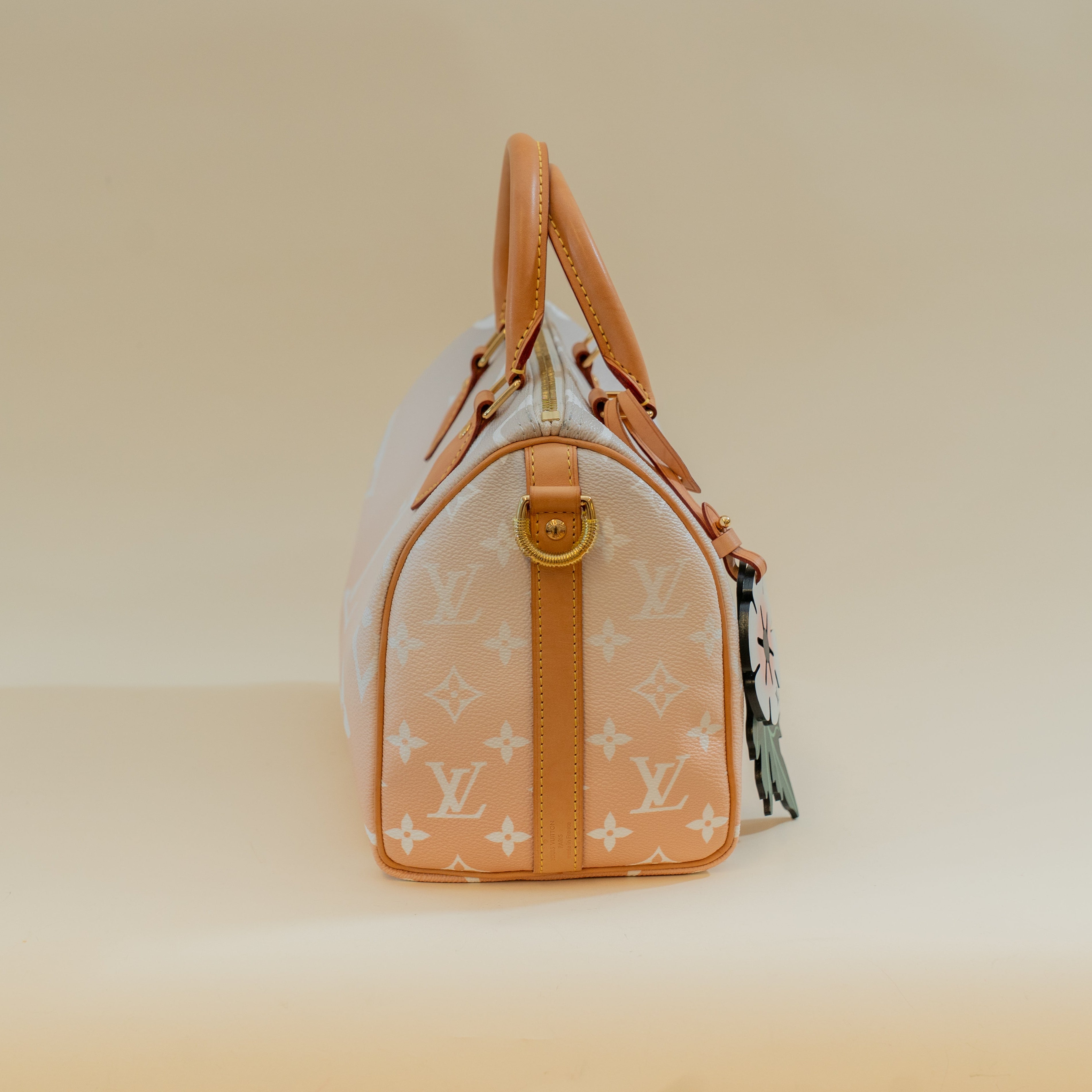 PRE-OWNED LV Monogram Giant By The Pool Speedy Bandouliere 25