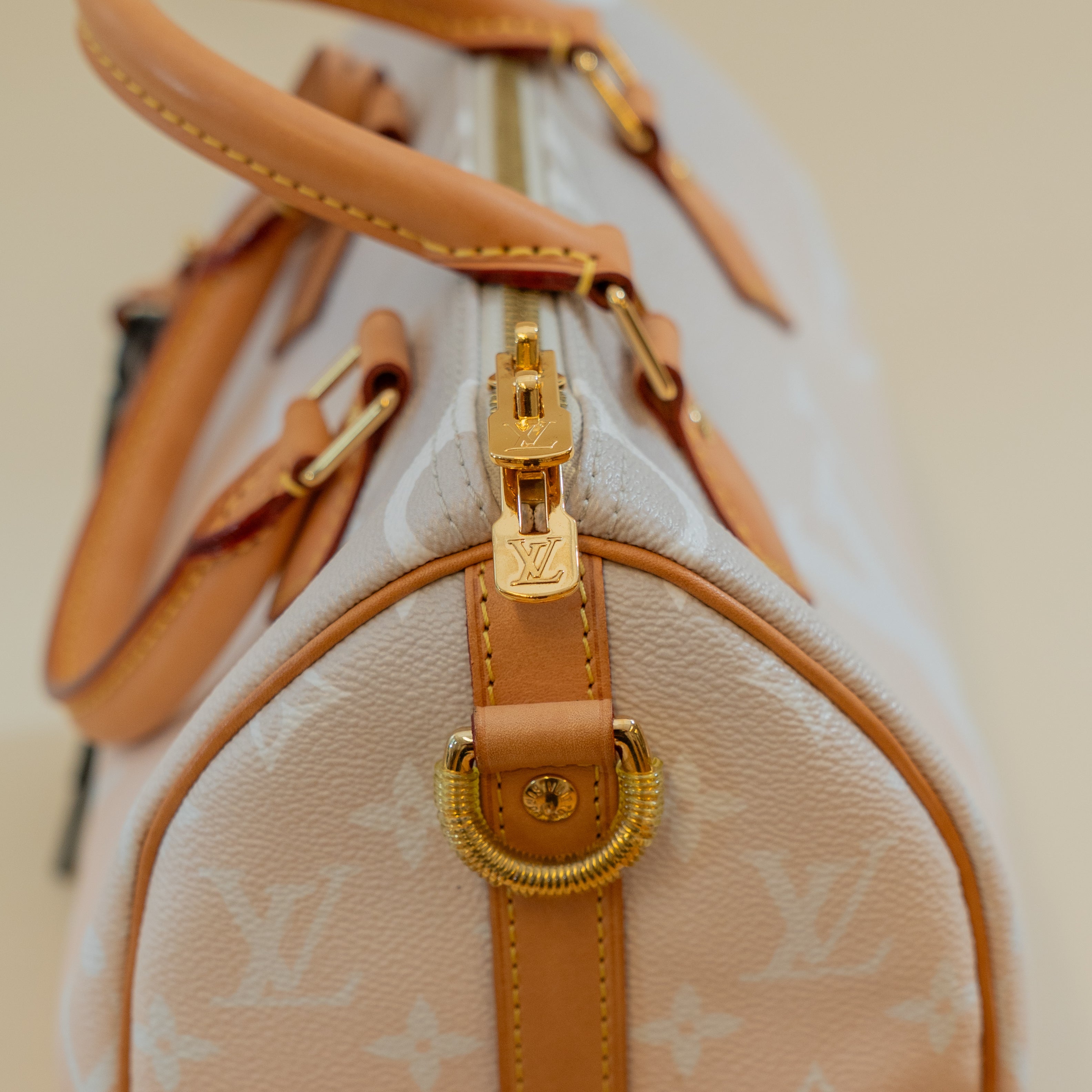PRE-OWNED LV Monogram Giant By The Pool Speedy Bandouliere 25