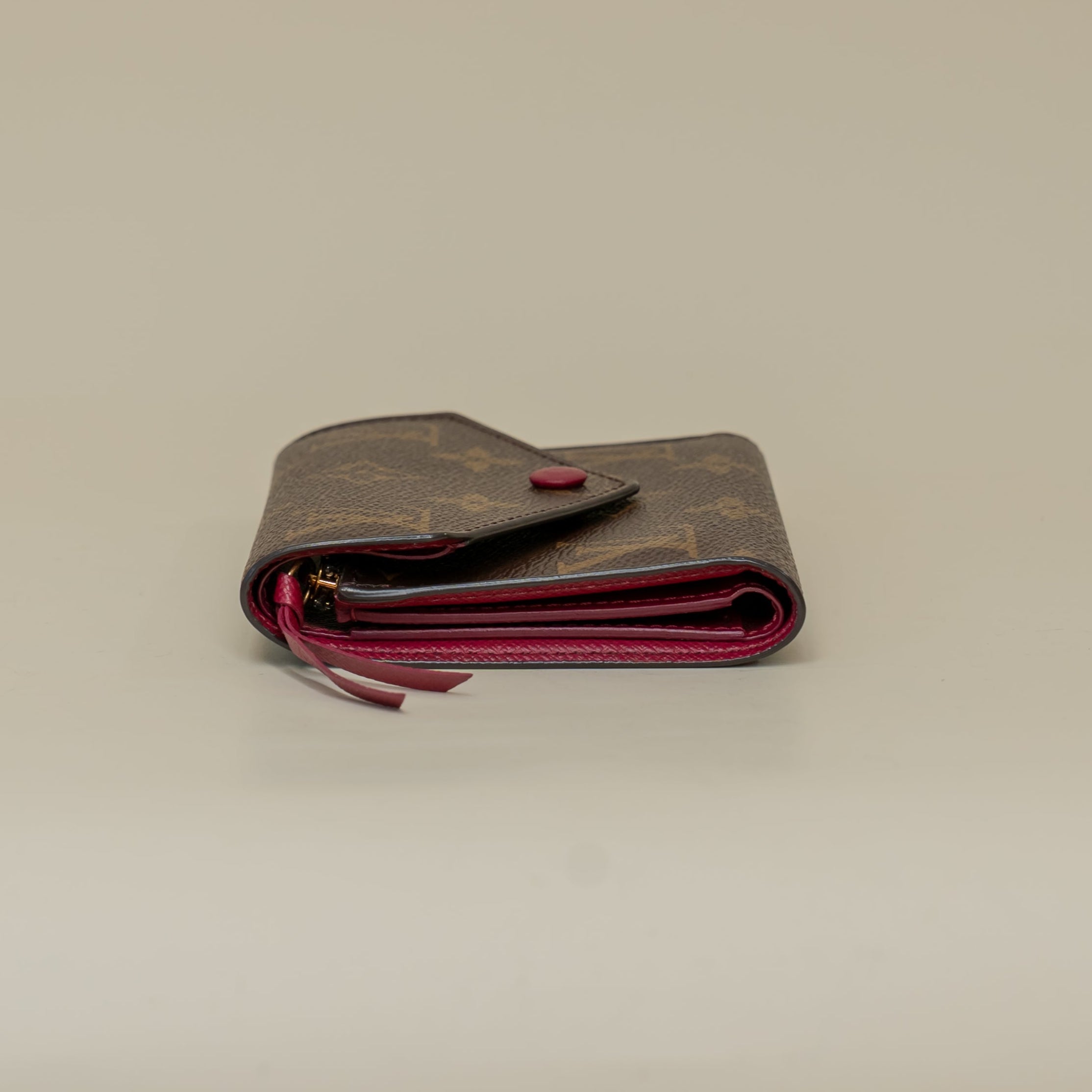 PRE-OWNED LV Monogram Victorine Wallet Fuchsia