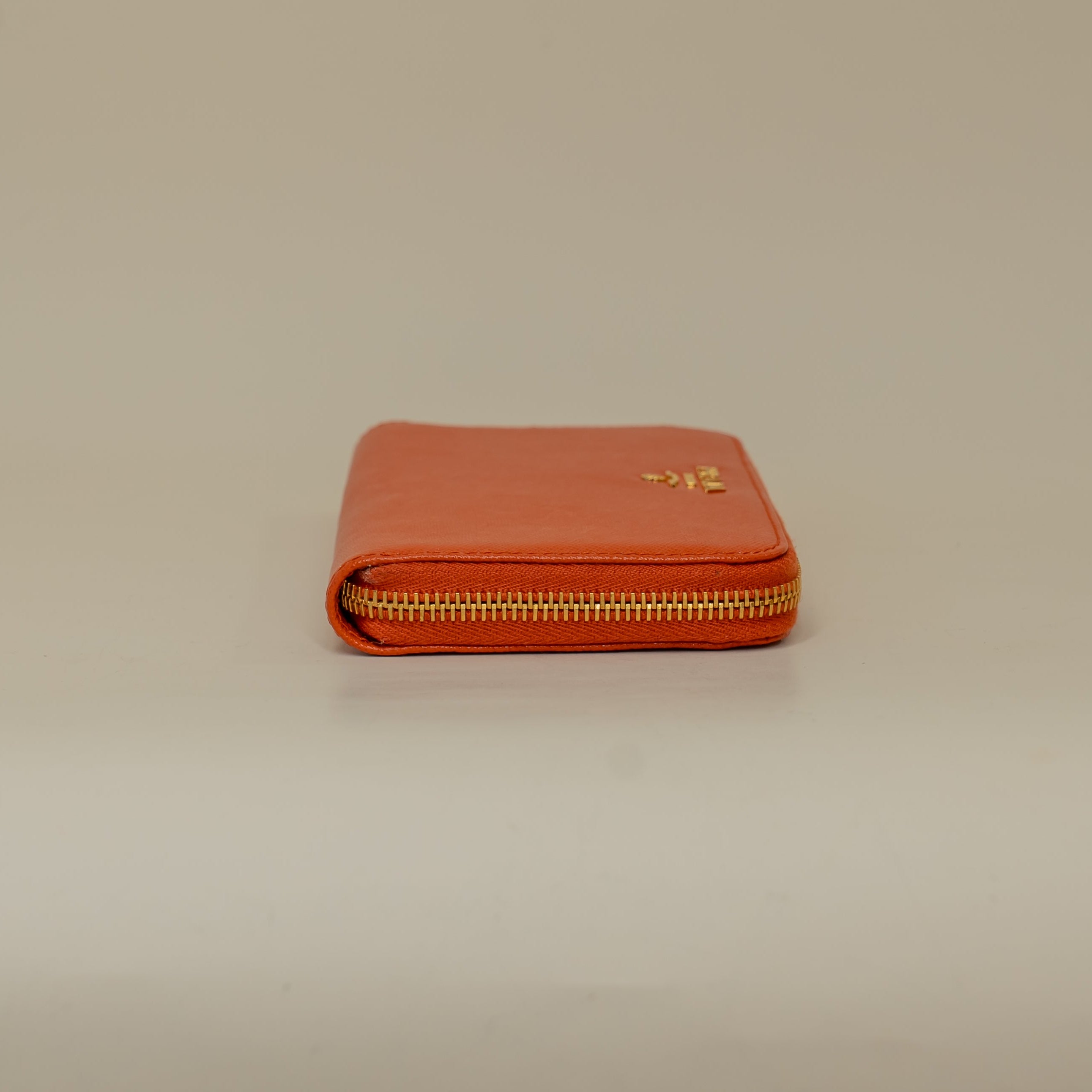 PRADA - Saffiano Short Wallet Orange