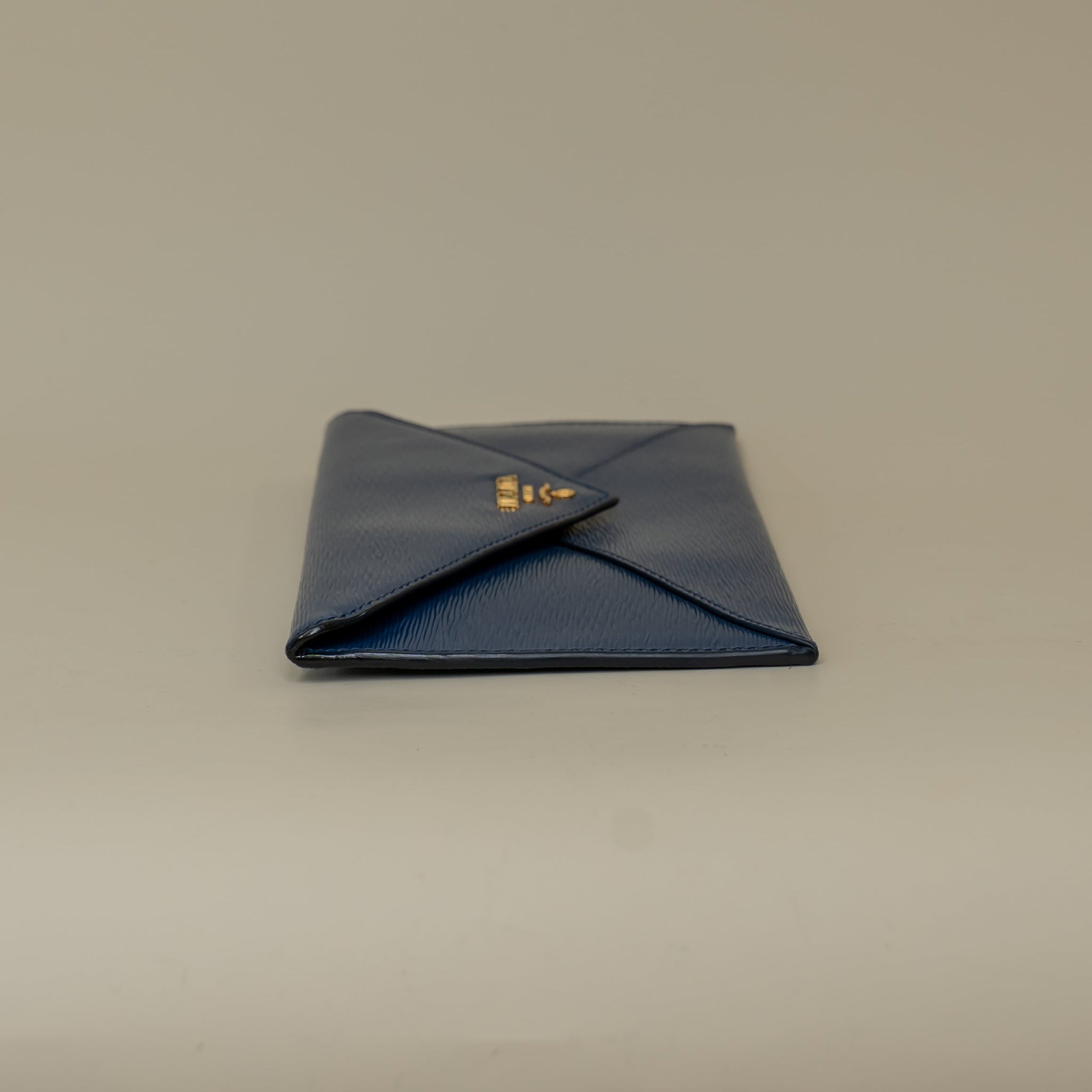 PRE-OWNED Vitello Move Envelope Wallet Navy