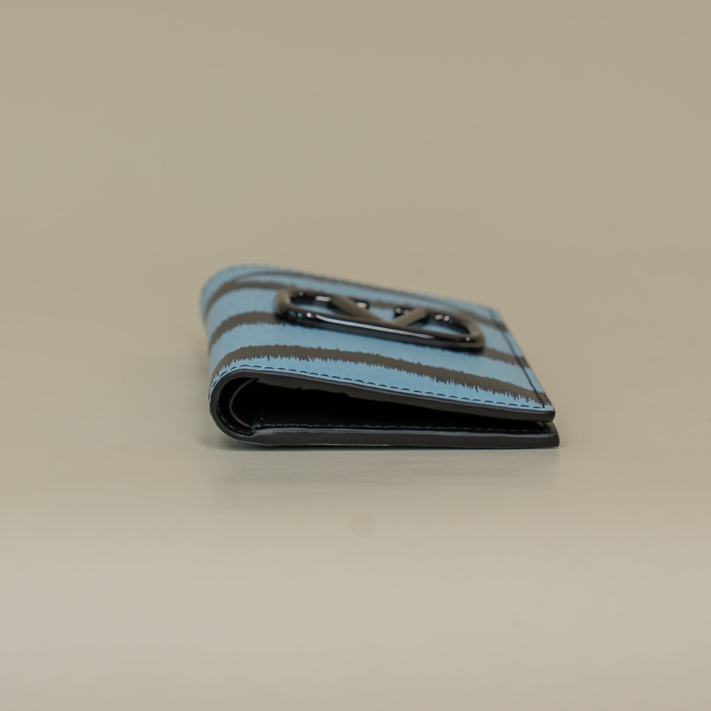 PRE-OWNED Blue Leather Wallet Limited Edition