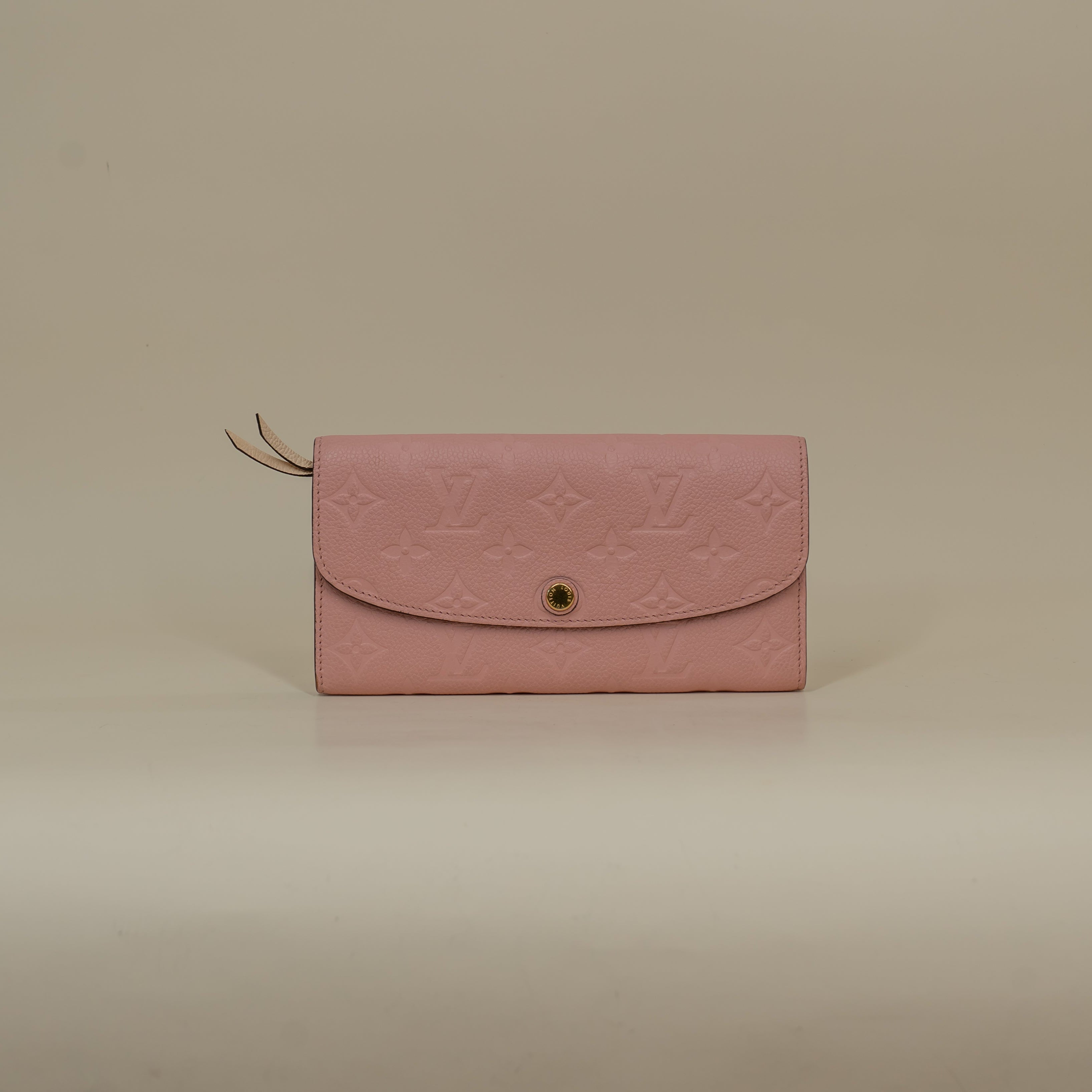 PRE-OWNED LV Empreinte Emilie Wallet Rose Poudre