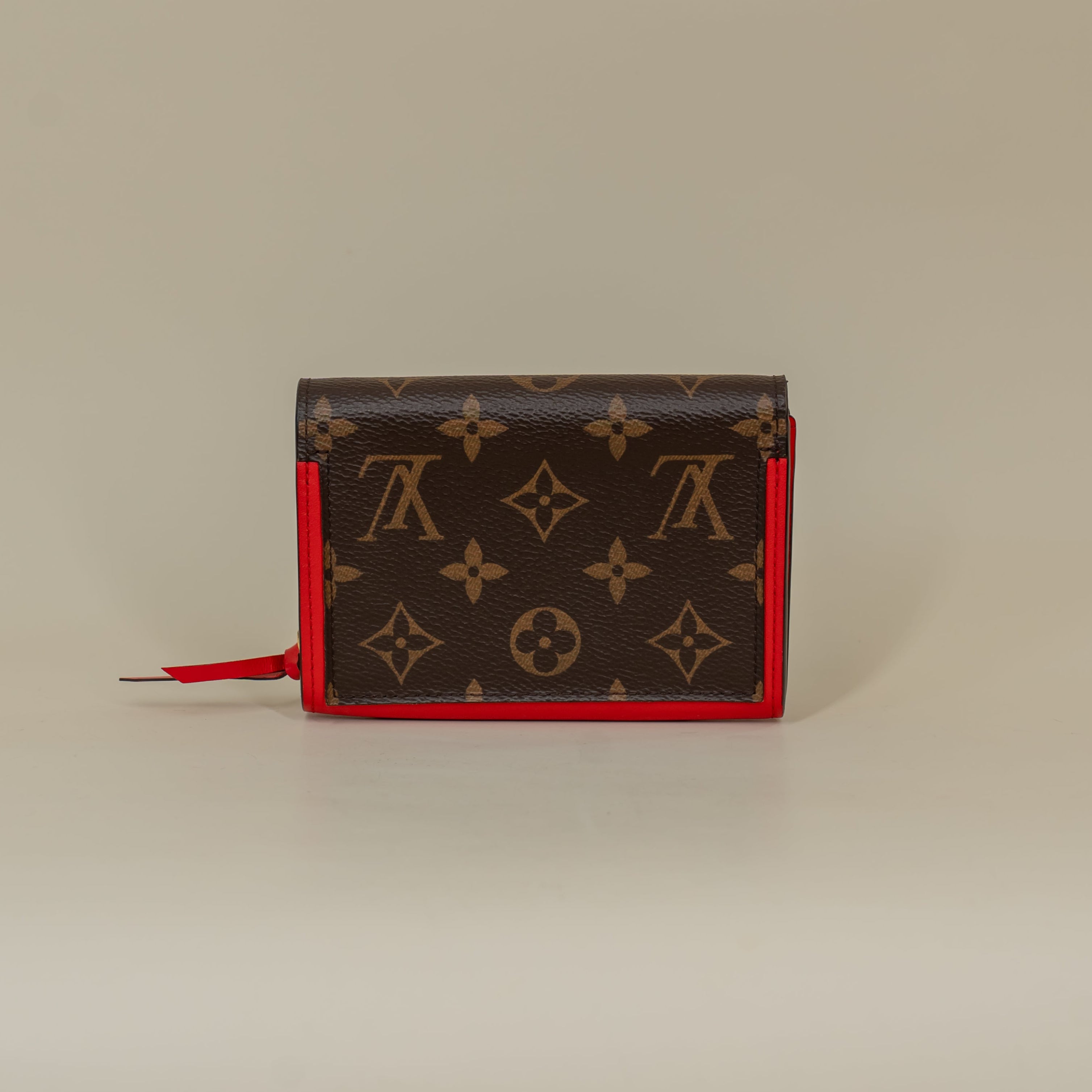 PRE-OWNED LV Flore Compact Wallet Monogram Canvas