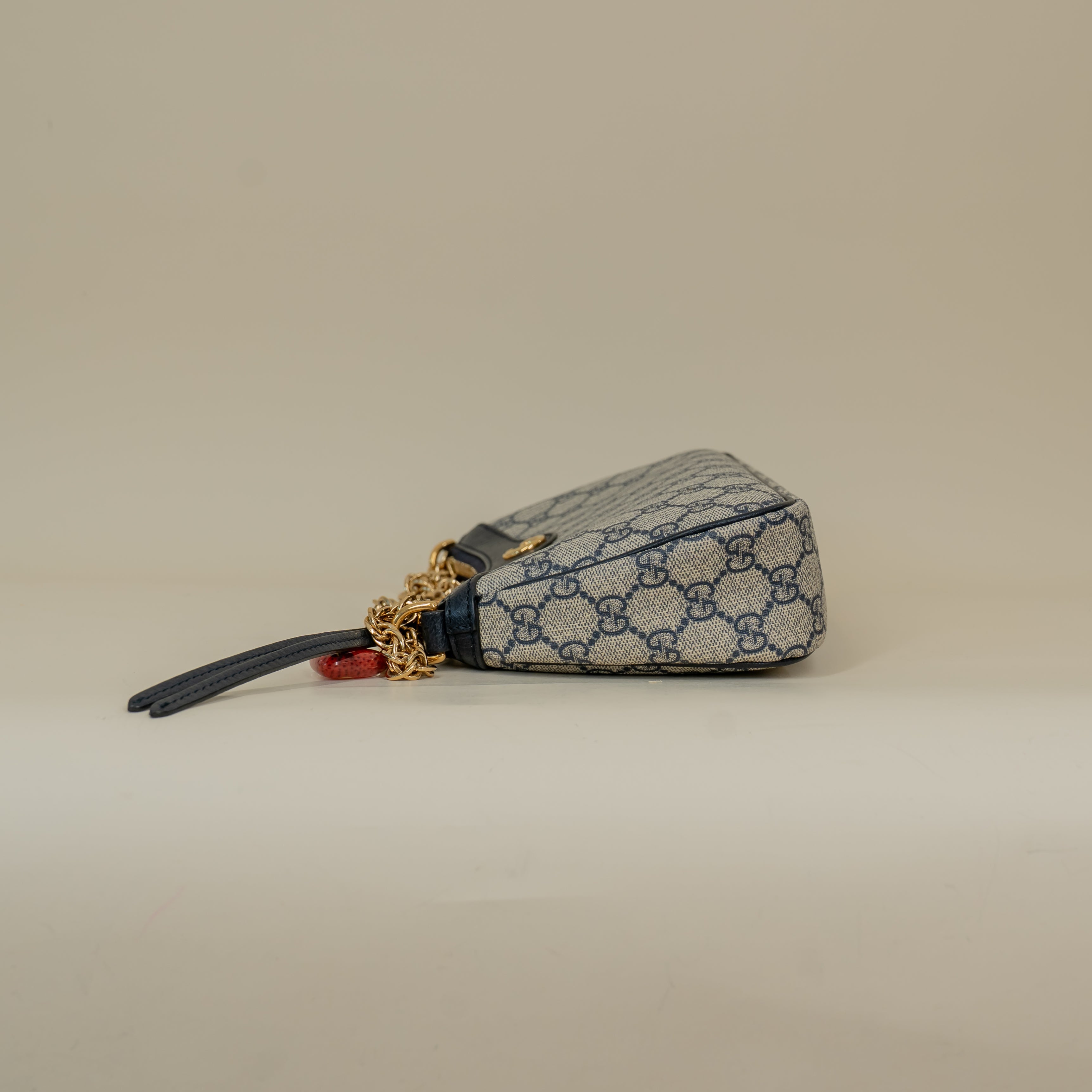PRE-OWNED Ophidia GG Coated Canvas Strawberry Shoulder Bag
