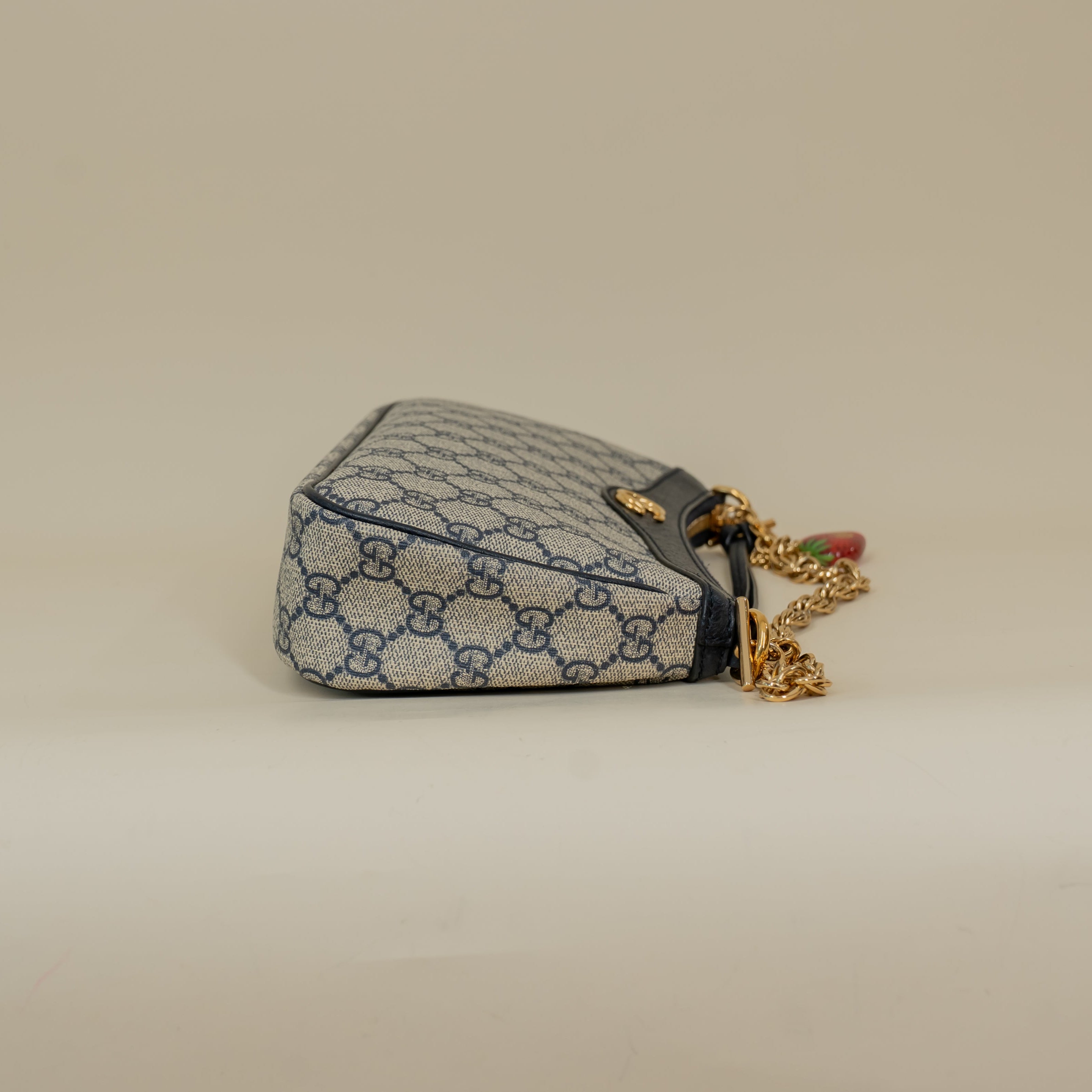 PRE-OWNED Ophidia GG Coated Canvas Strawberry Shoulder Bag