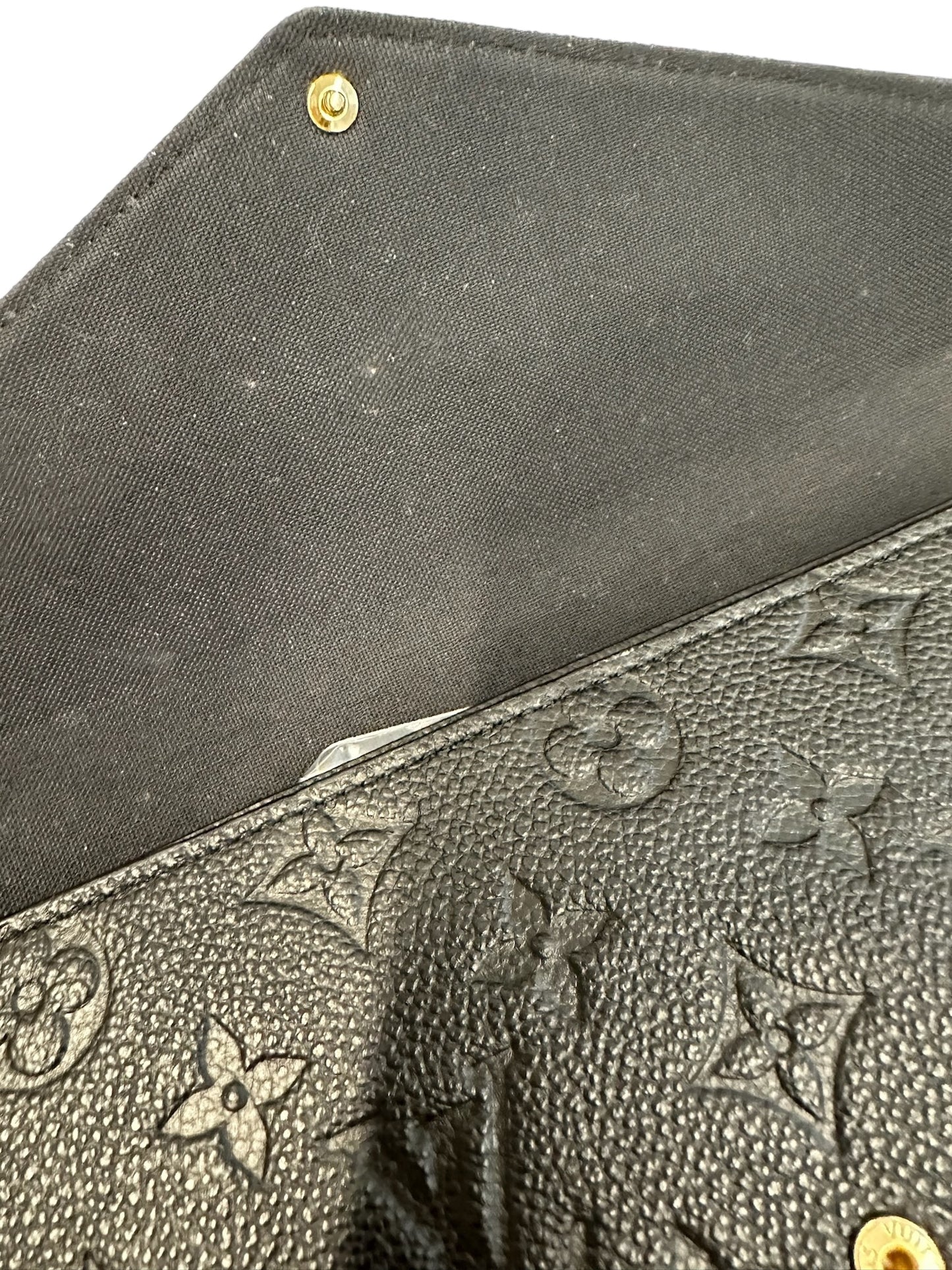 LOUIS VUITTON - Black Monogram Empreinte Felicie Pochette
