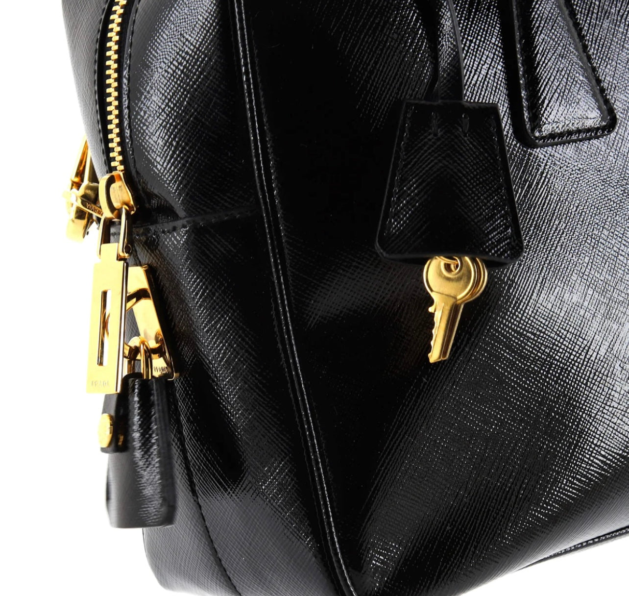 PRADA - Bauletto Bag Vernice Saffiano Leather