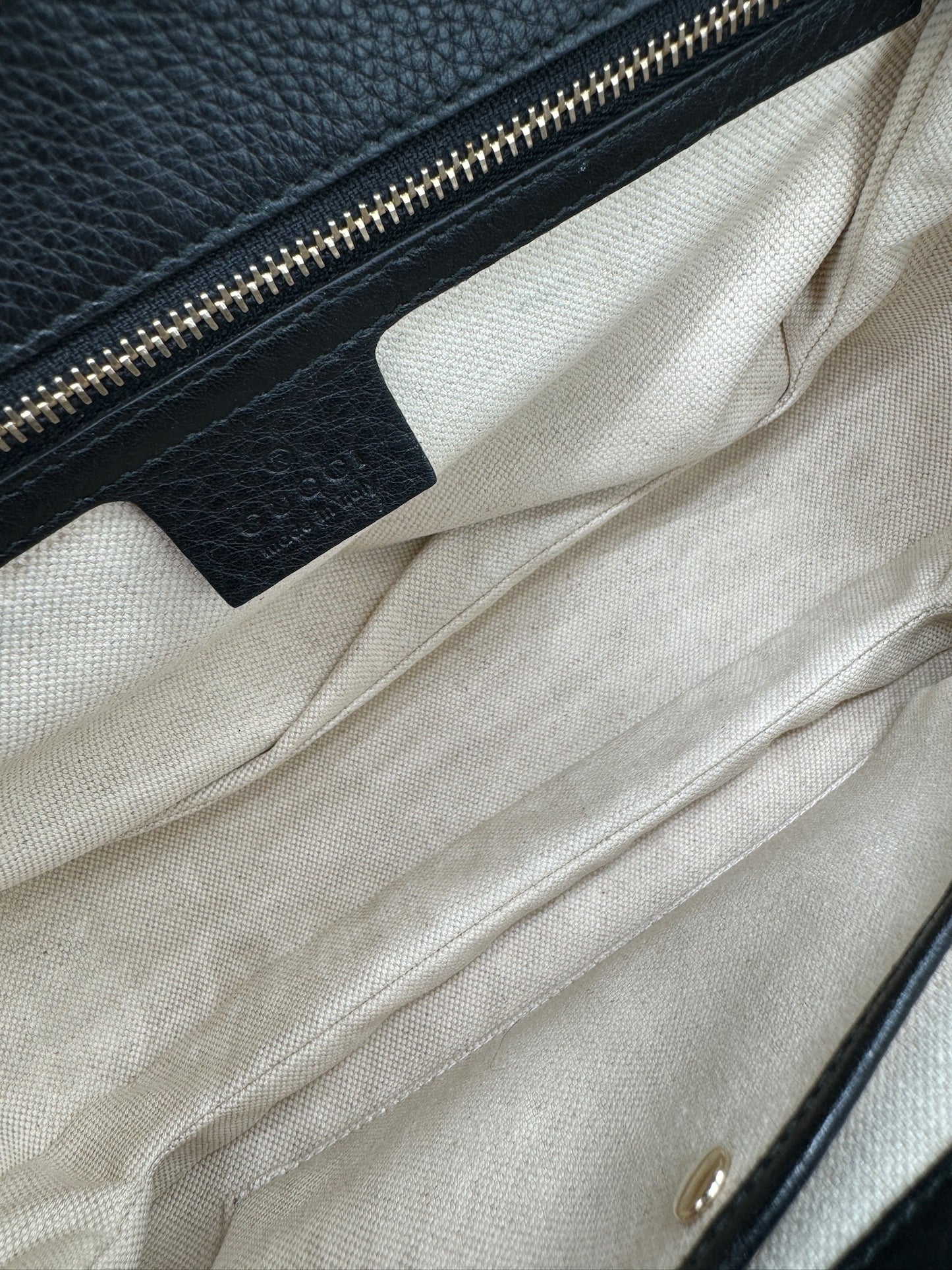 GUCCI - New Bamboo Handbag Black Leather