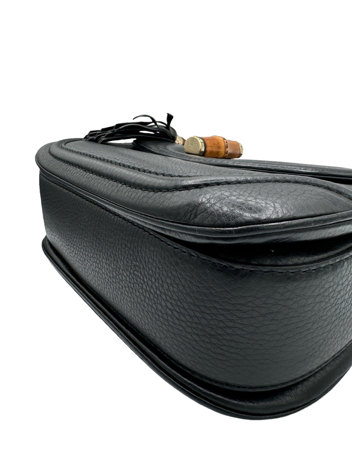 GUCCI - New Bamboo Handbag Black Leather