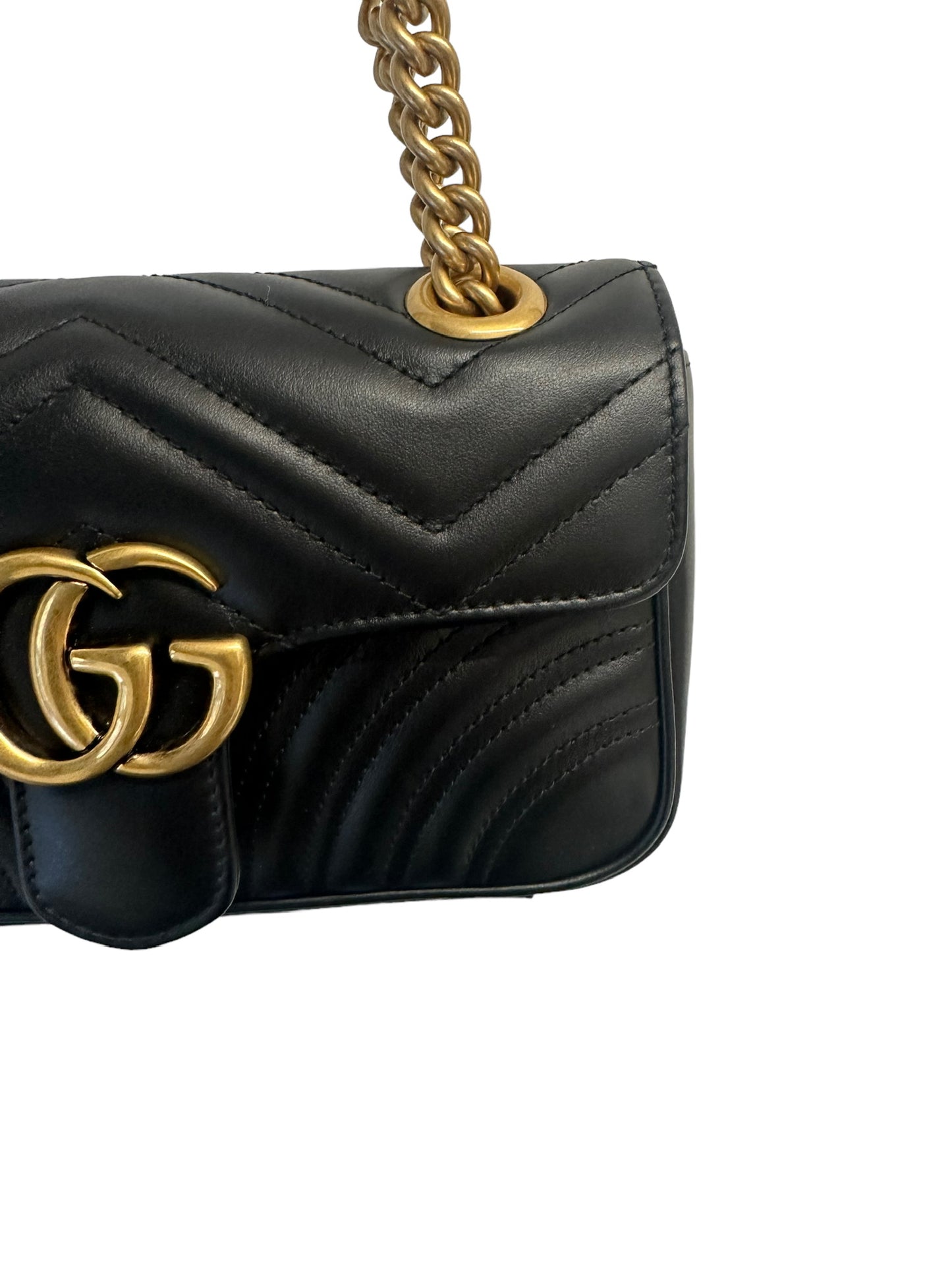 GUCCI - GG Marmont Mini Black Matelasse