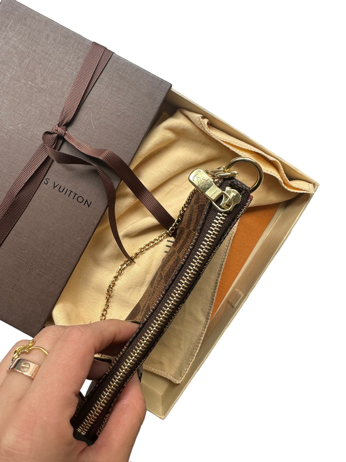 LOUIS VUITTON - Damier Ebene Mini Pochette Accesoires