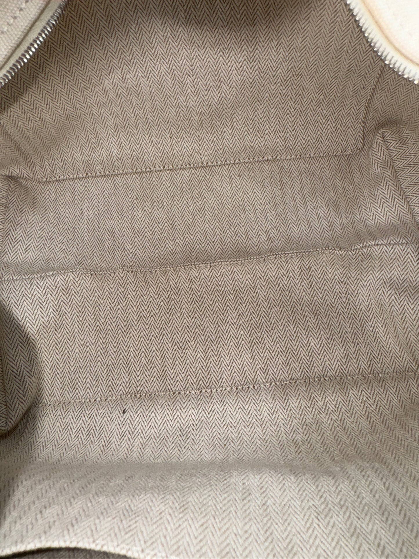 HERMES - Bride a Brac GM Handbag Beige Gray Beige White Canvas