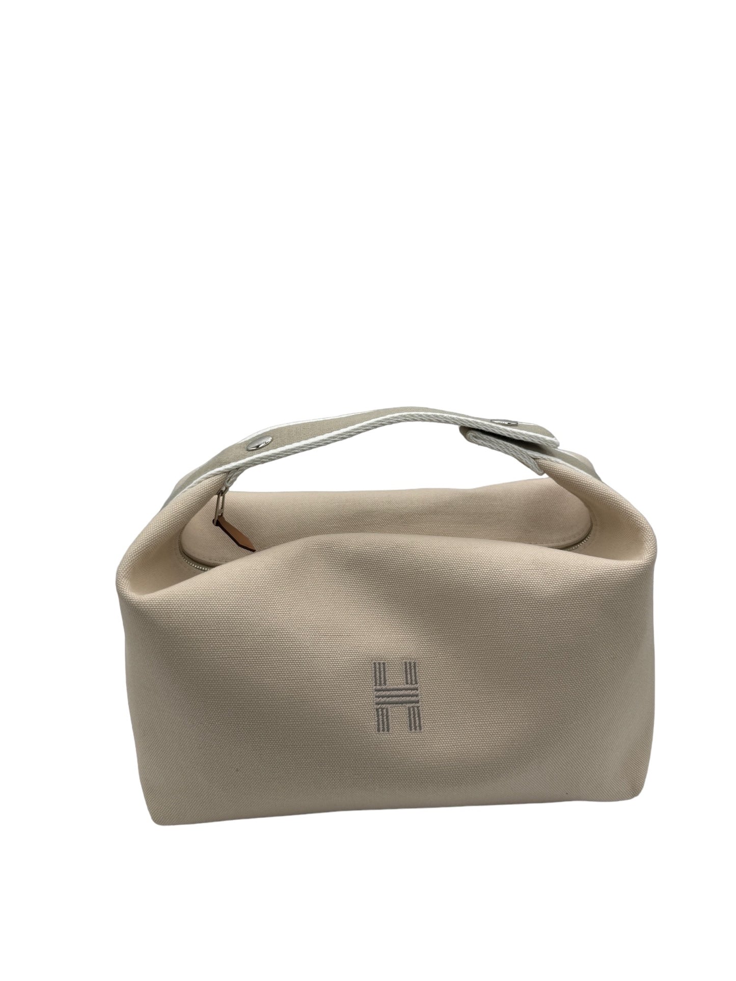 HERMES - Bride a Brac GM Handbag Beige Gray Beige White Canvas