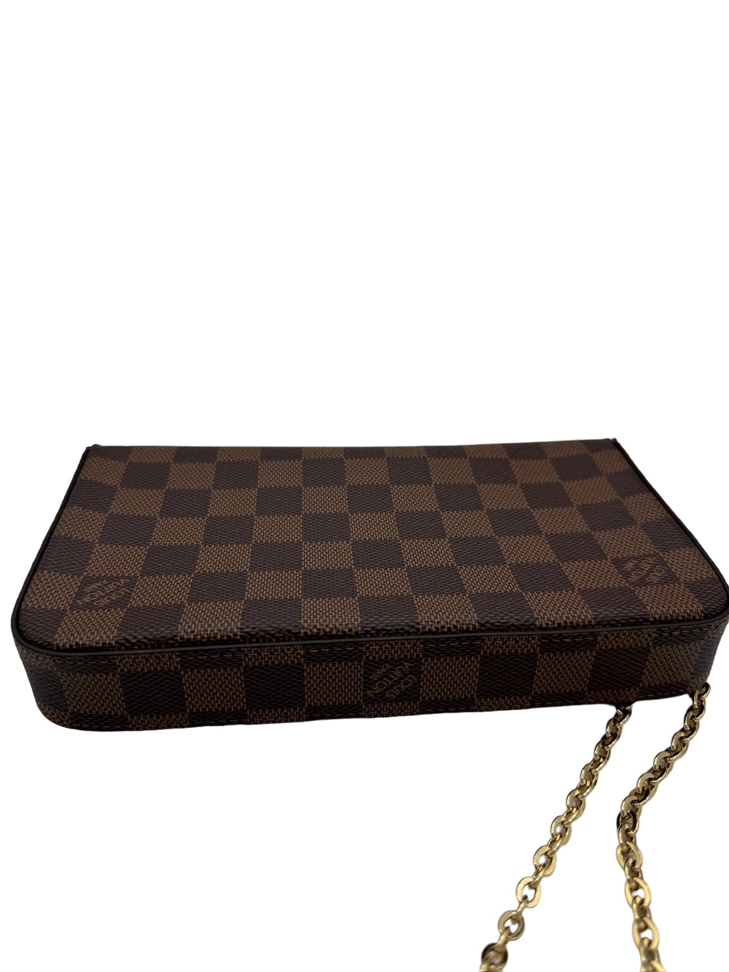LOUIS VUITTON - Damier Ebene Canvas Felicie Pochette Crossbody Bag