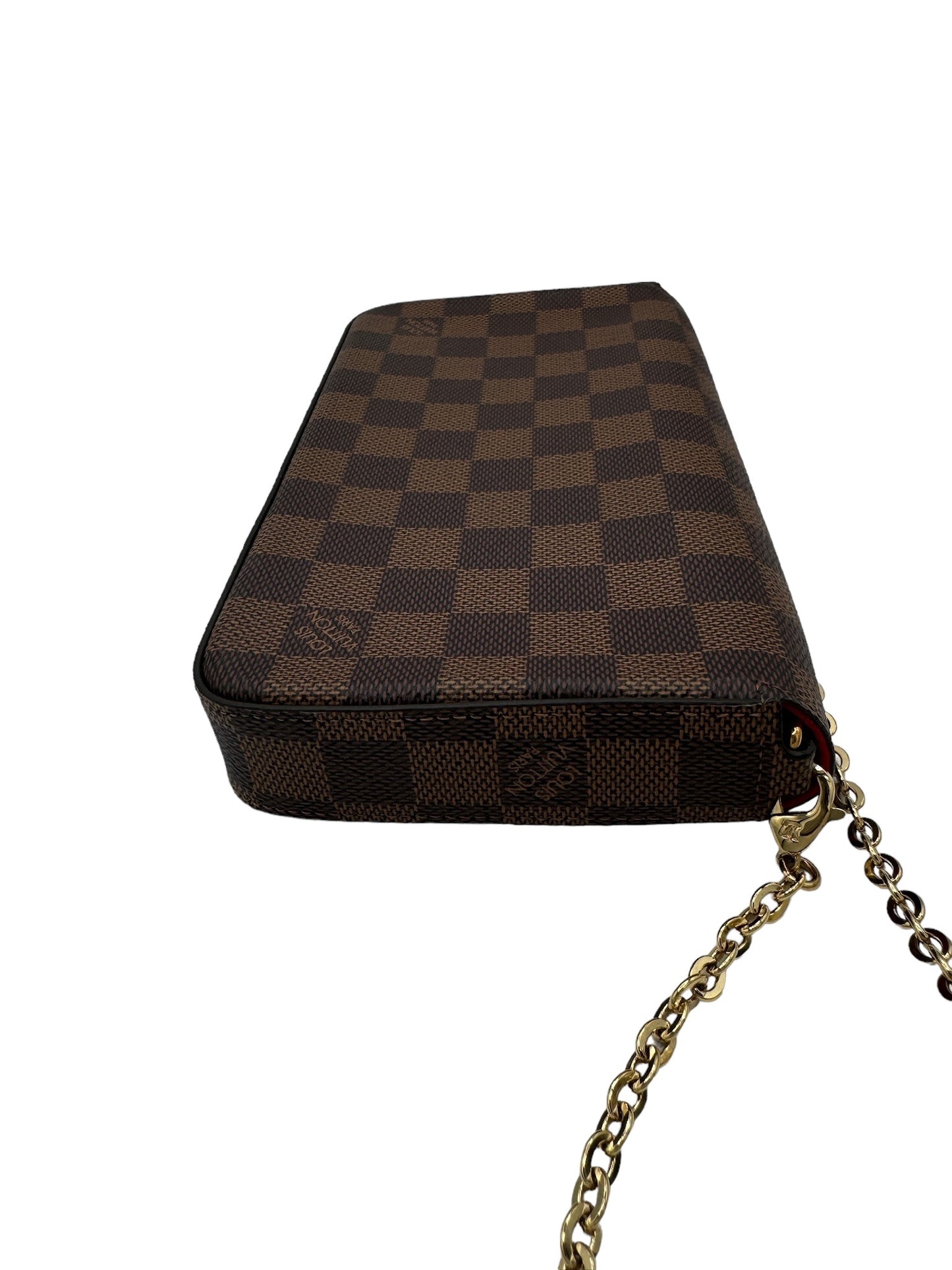 LOUIS VUITTON - Damier Ebene Canvas Felicie Pochette Crossbody Bag