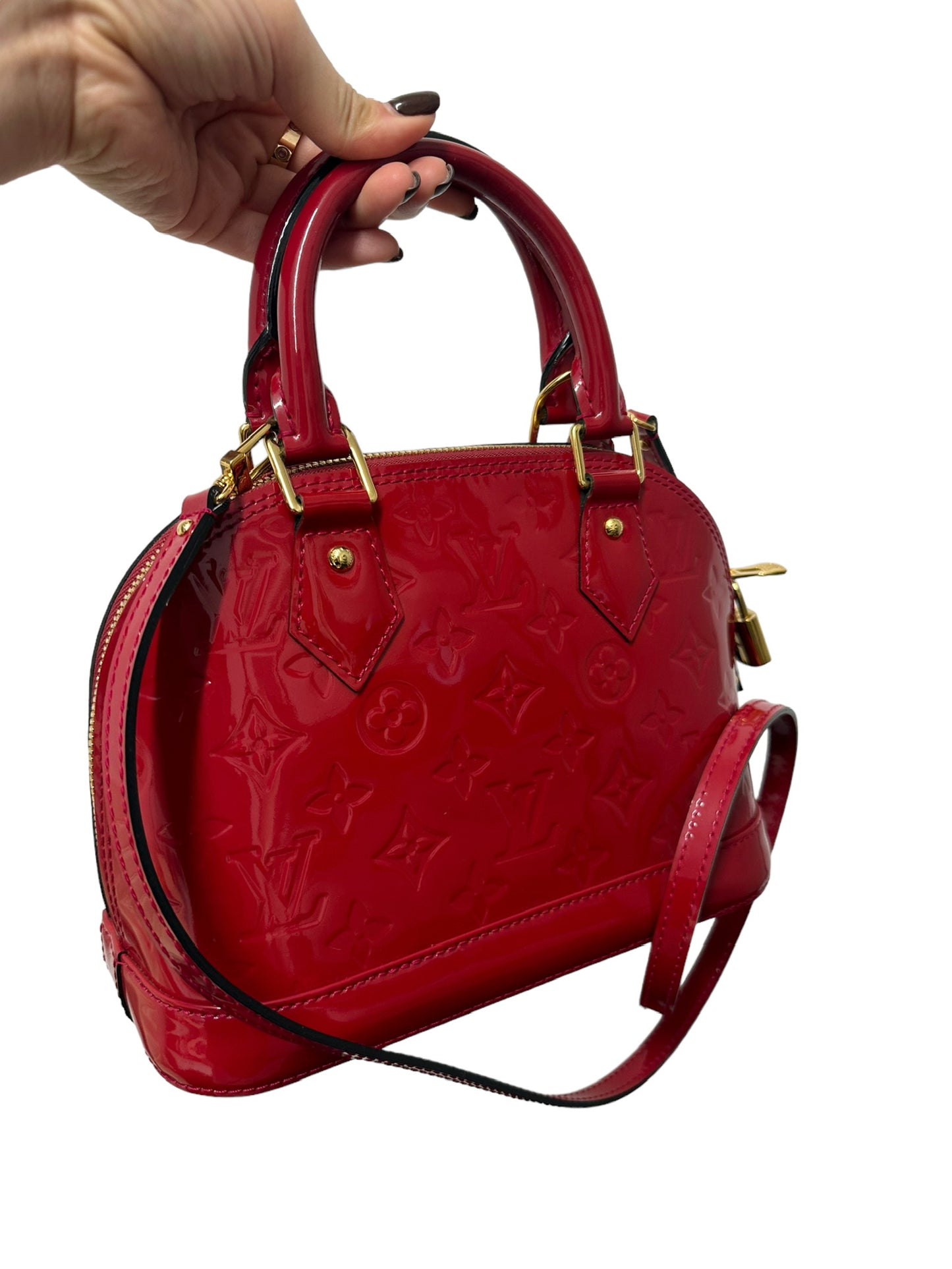 LOUIS VUITTON - Cerise Monogram Vernis Alma BB