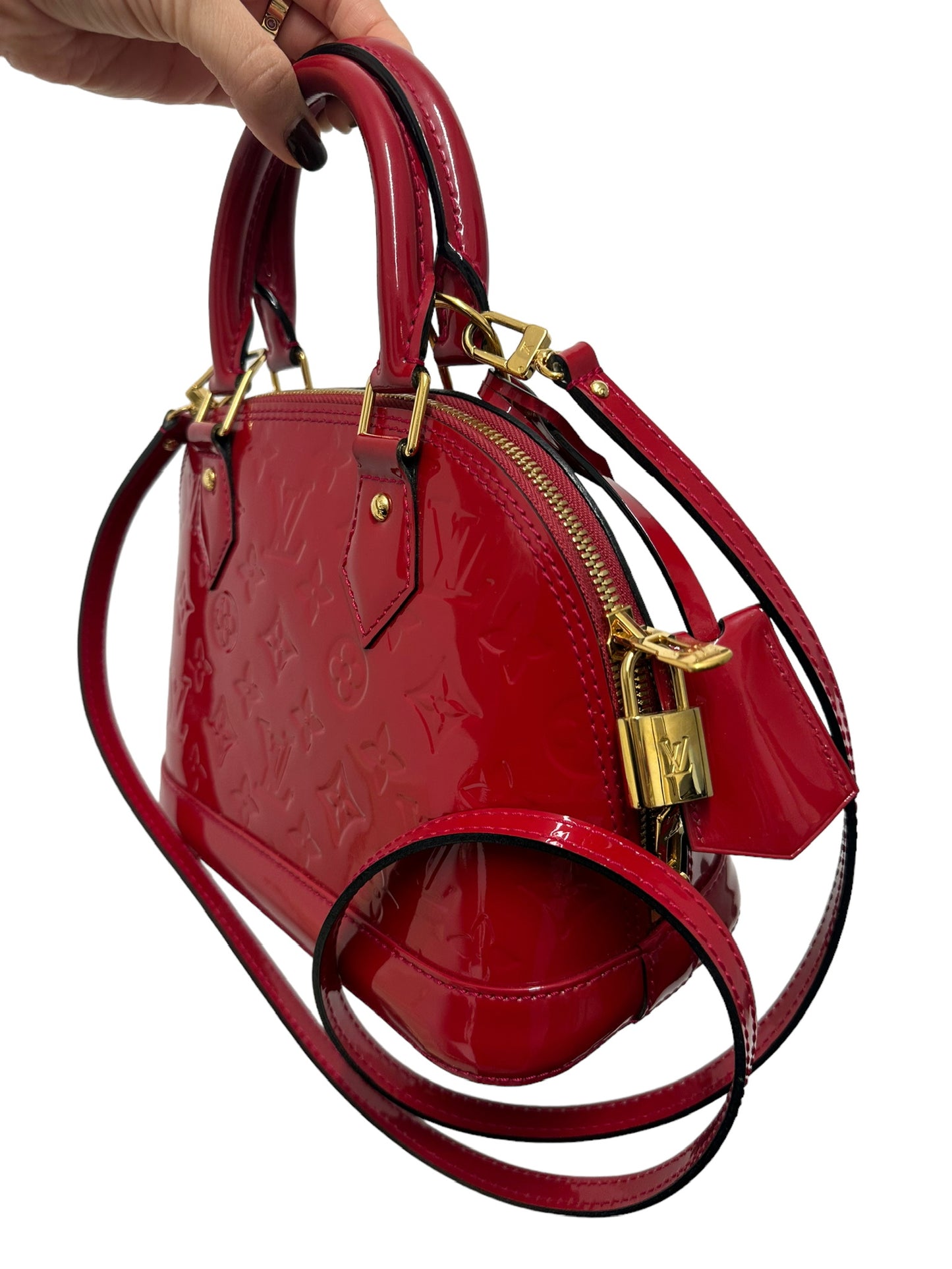 LOUIS VUITTON - Cerise Monogram Vernis Alma BB
