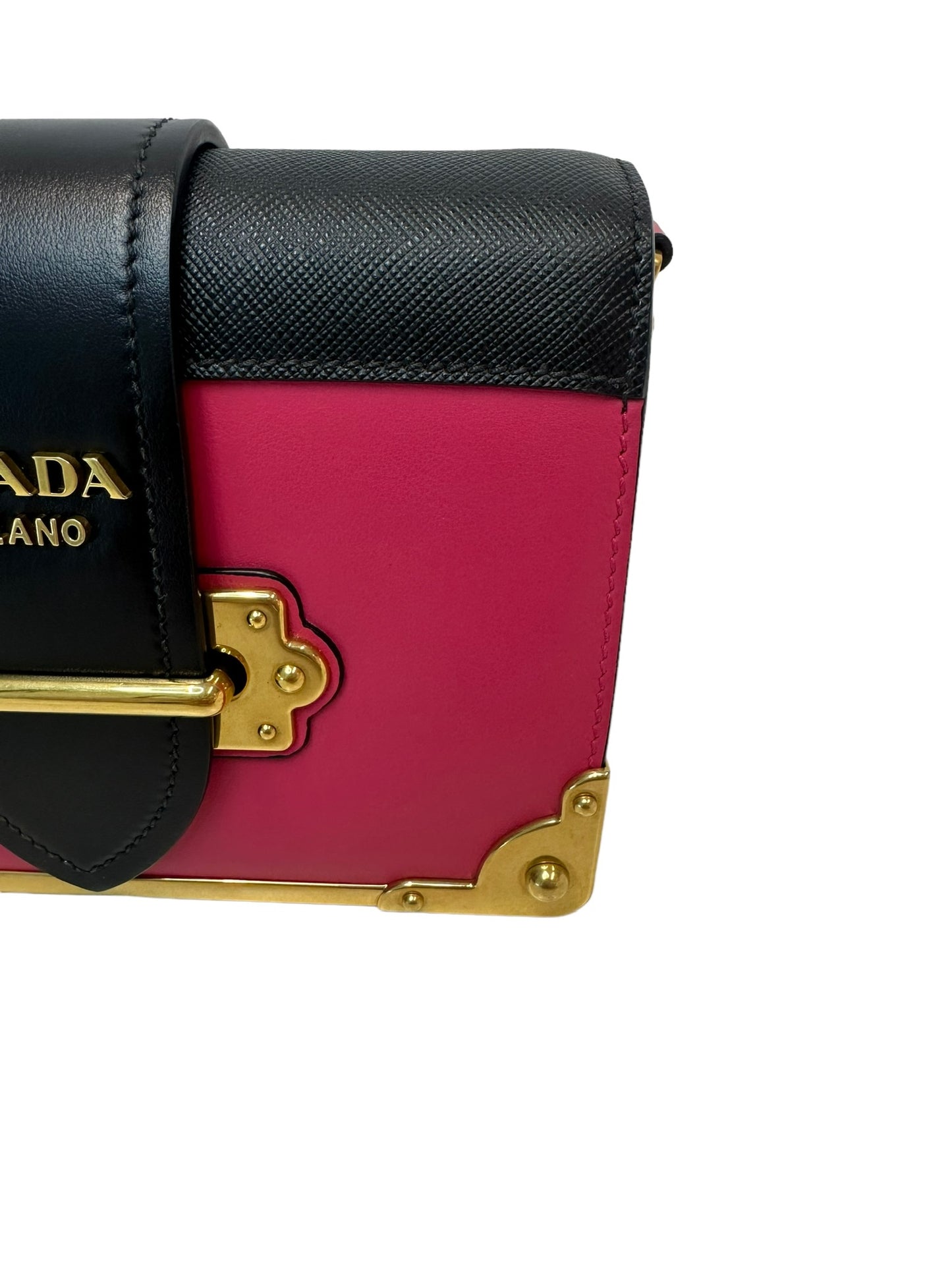 PRADA - Cahier Crossbody Bag City Calf and Saffiano Small