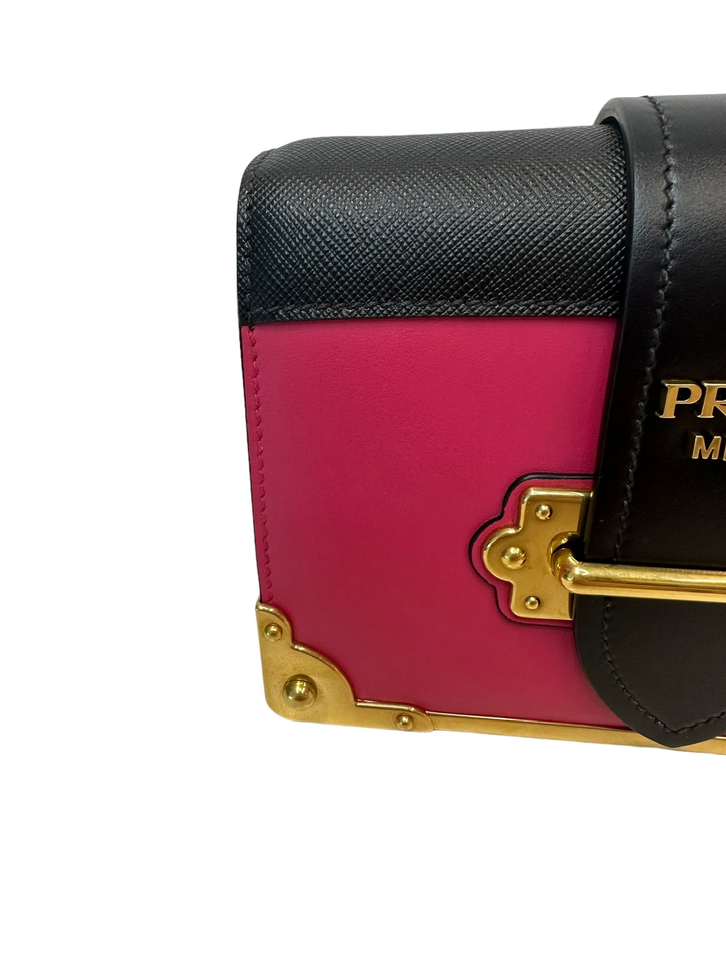 PRADA - Cahier Crossbody Bag City Calf and Saffiano Small