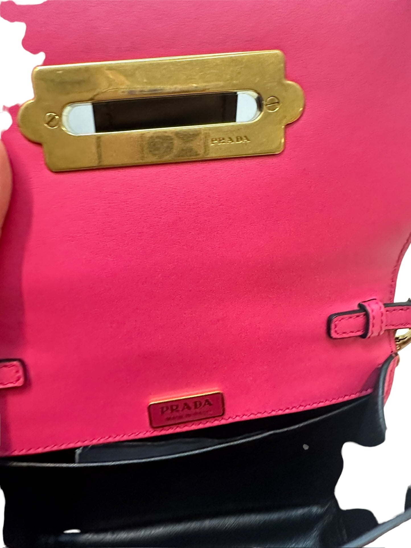 PRADA - Cahier Crossbody Bag City Calf and Saffiano Small