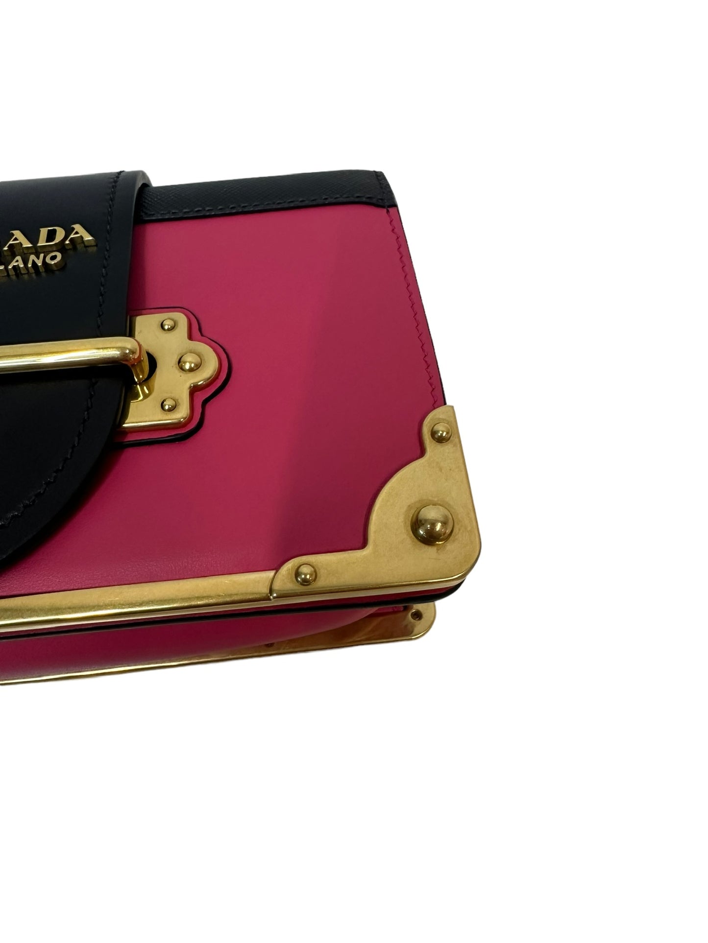 PRADA - Cahier Crossbody Bag City Calf and Saffiano Small