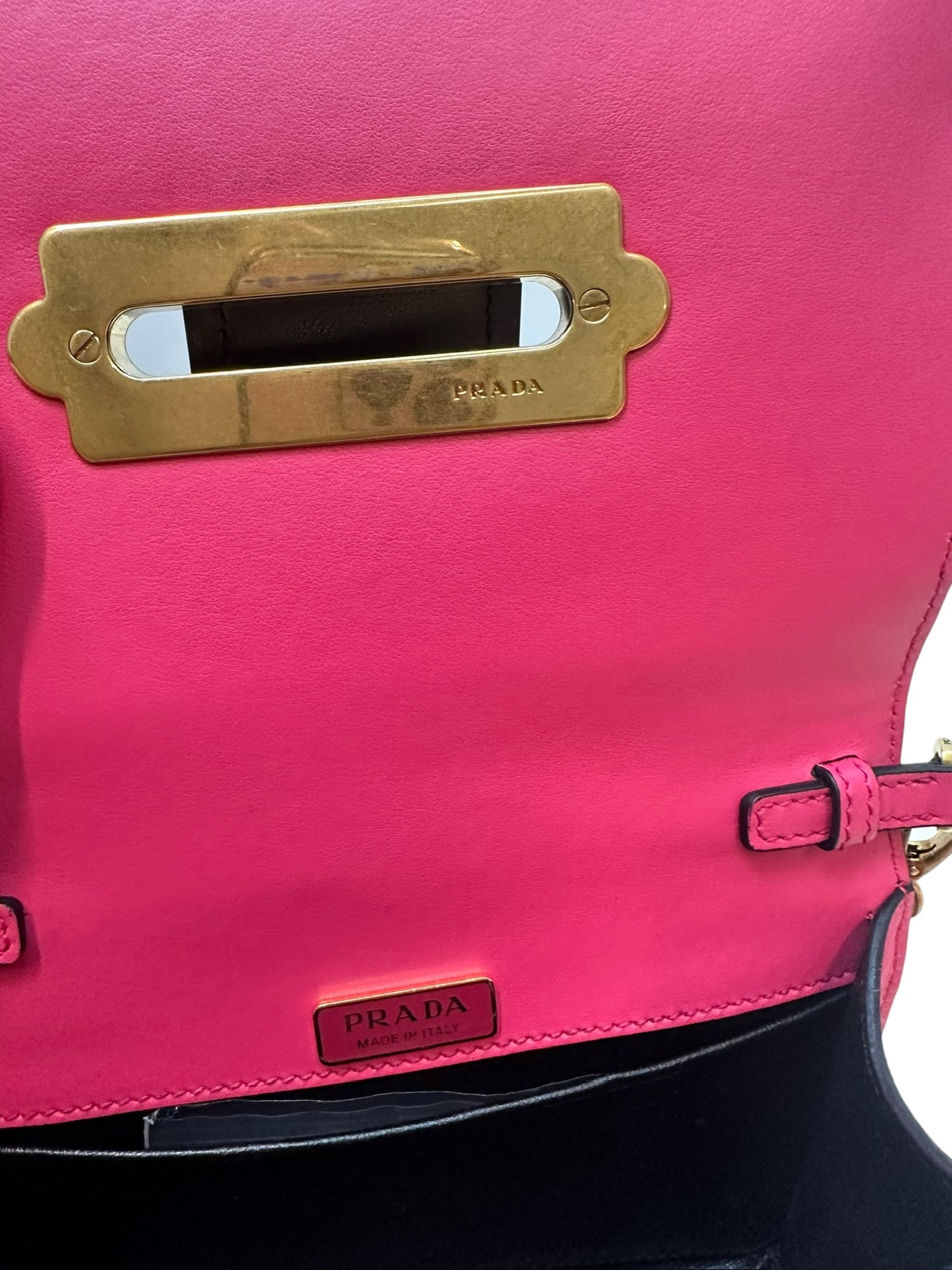 PRADA - Cahier Crossbody Bag City Calf and Saffiano Small