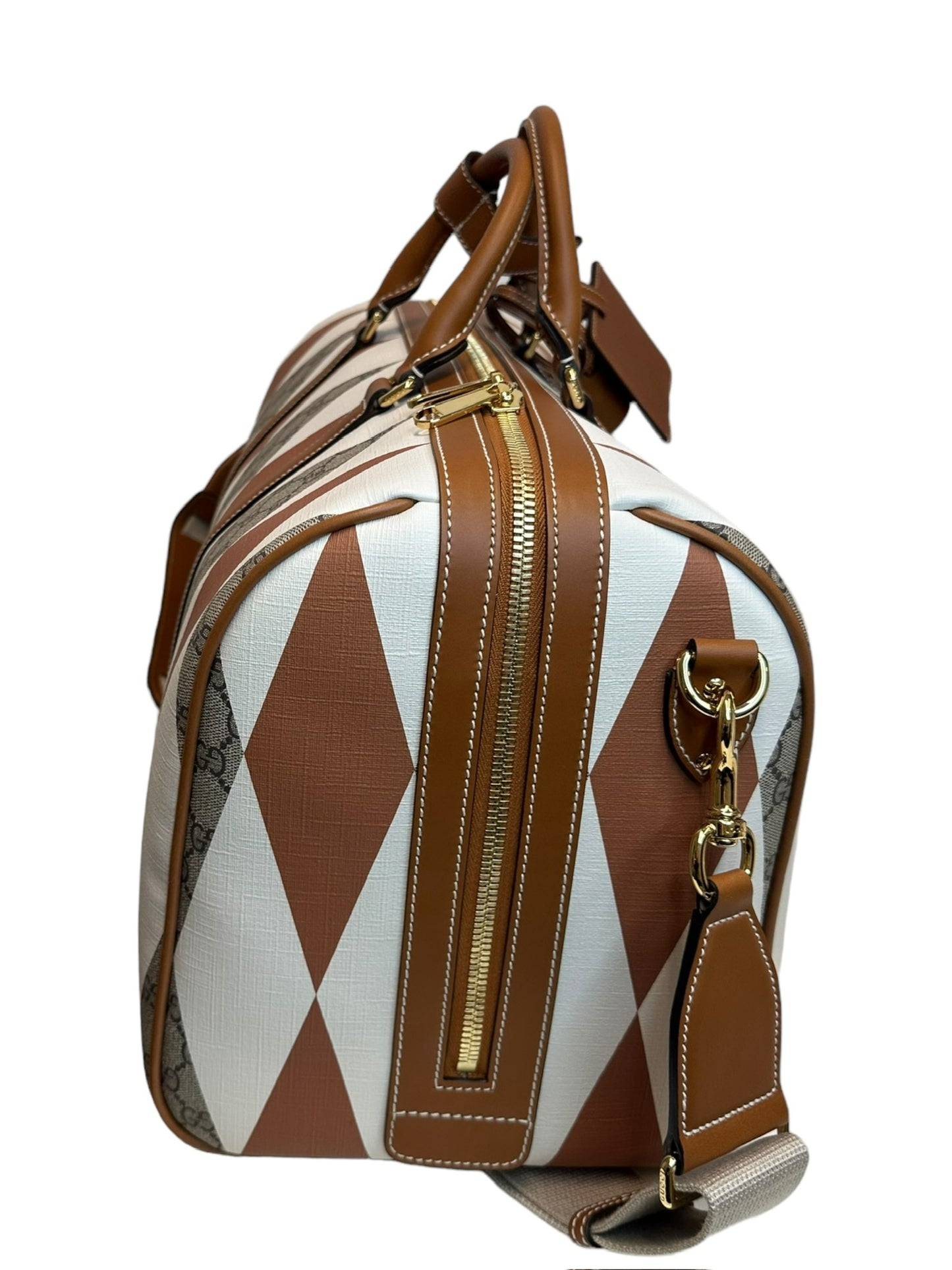 GUCCI - Brown GG Supreme Canvas Large Rhombus Duffle